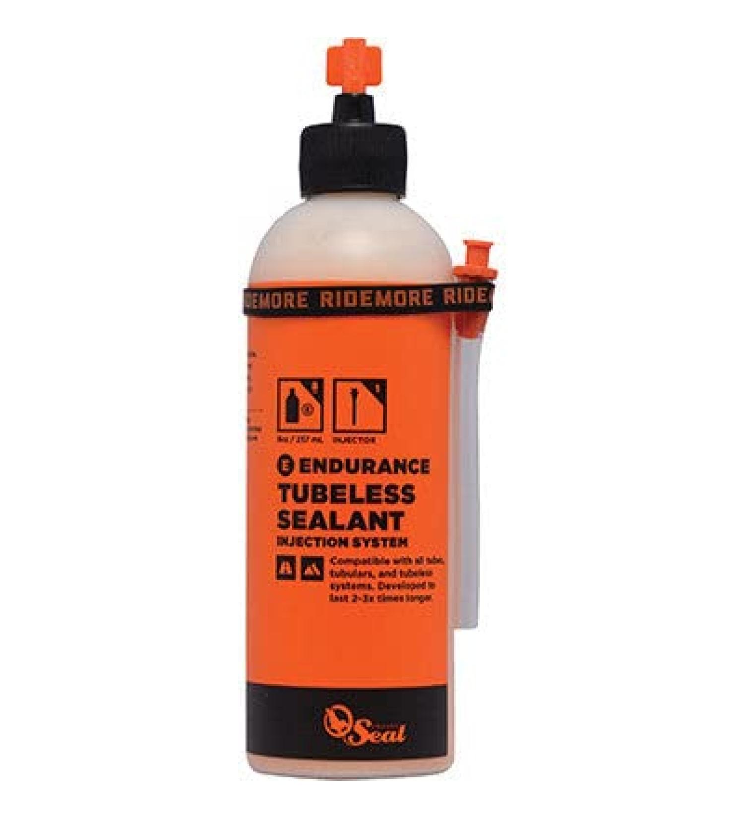 Orange Seal - Endurance Formula Tubeless Bike Tire Sealant | Long Lasting, Fast Sealing | for MTB, Road, CX and Gravel Bicycle Tires 8oz w/Injector
