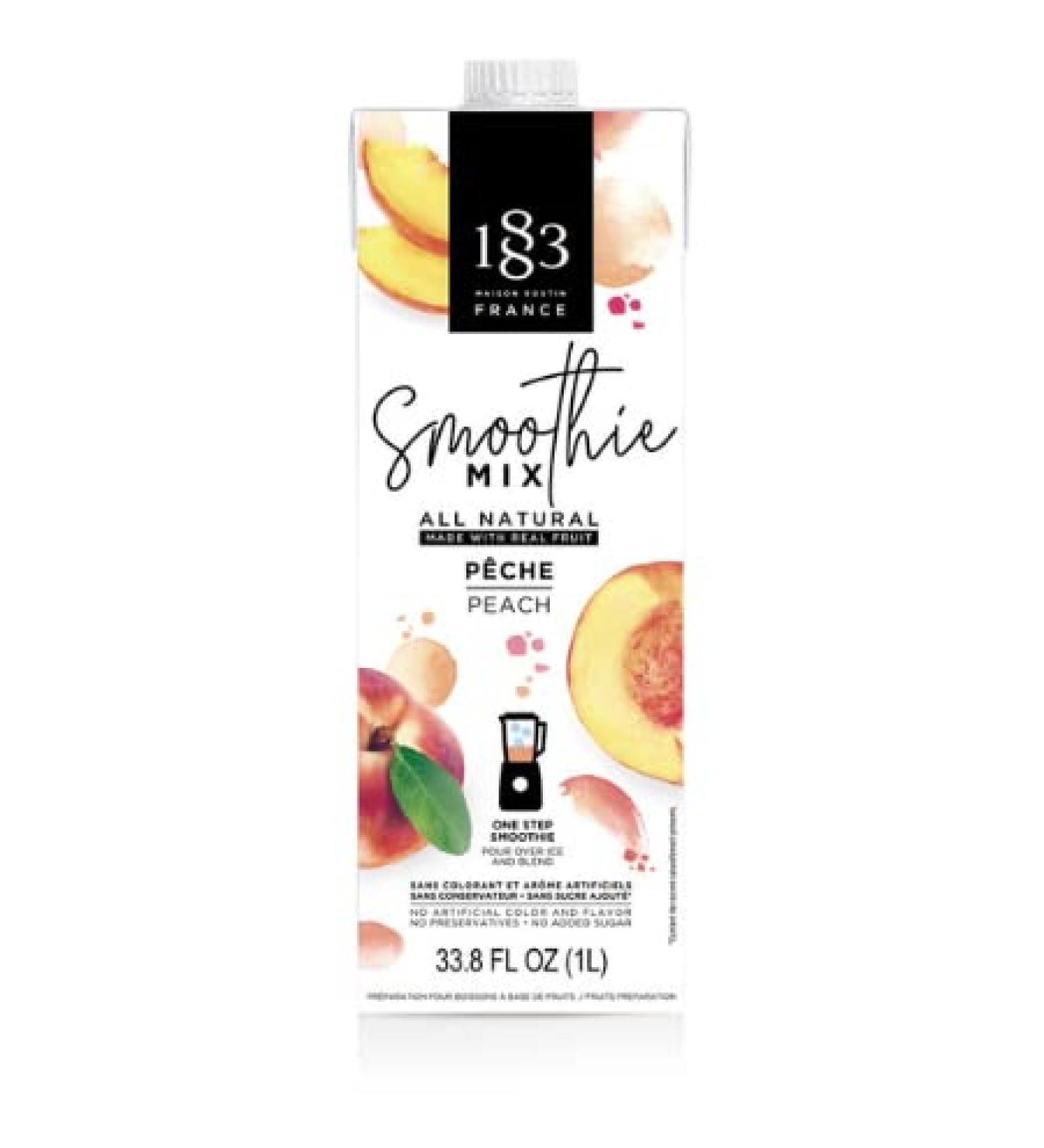1883 Peach Smoothie 1L Carton GMO Free No preservatives Vegan Friendly No Added Sugar 100% Fruit & other natural ingredients - Buy Online on SooperMarket.com
