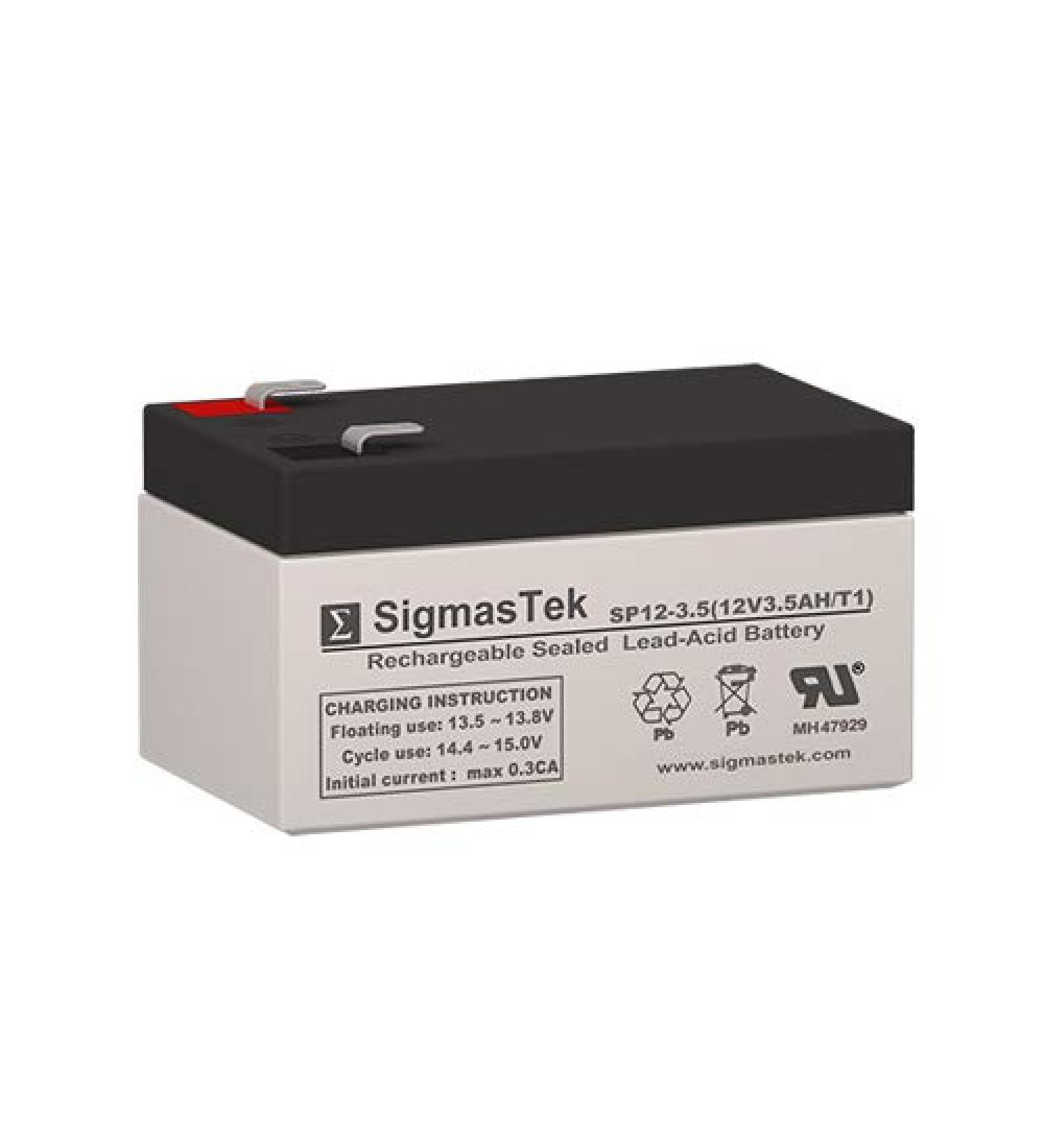 CooPower CP12-3.3 12 Volt 3.5 AmpH SLA Replacement Battery with F1 Terminal