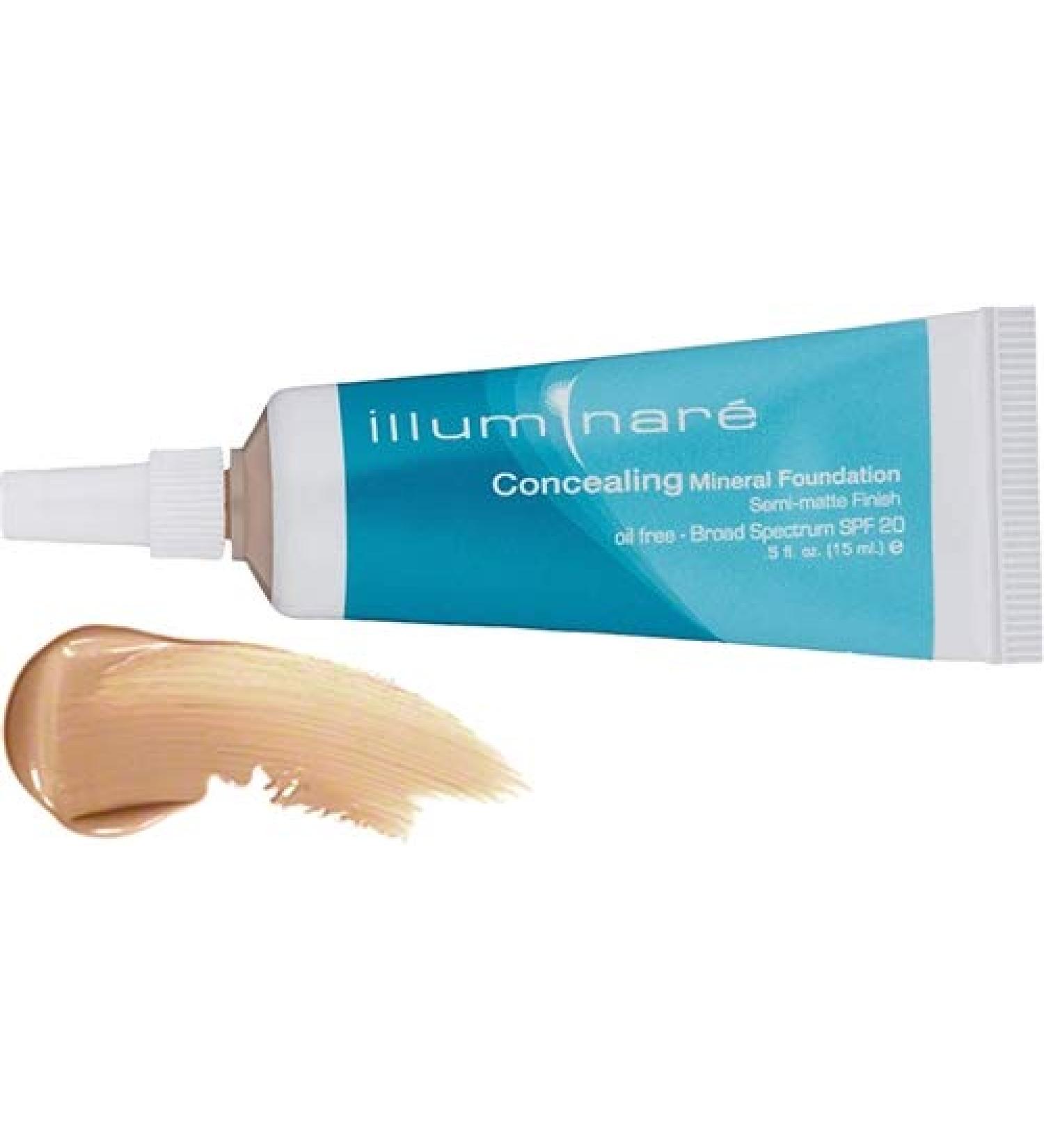 Illuminar Concealing Mineral Foundation in Portofino Porcelain - Natural Coverage for Perfect Skin Tone - Buy Online on SooperMarket.com