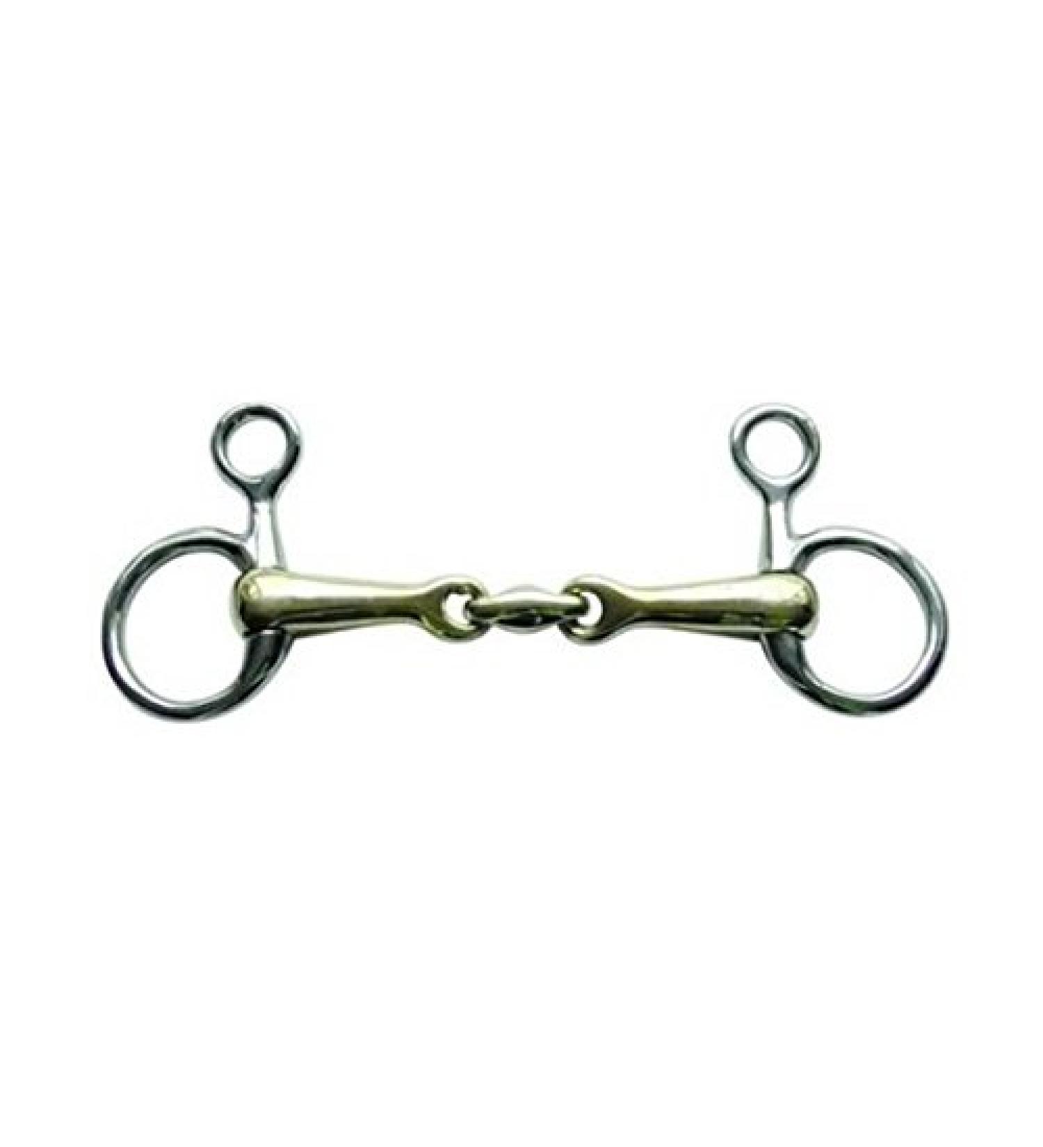 HKM Baucher bit Argentan double broken 16mm 40mm/ 145 wijd