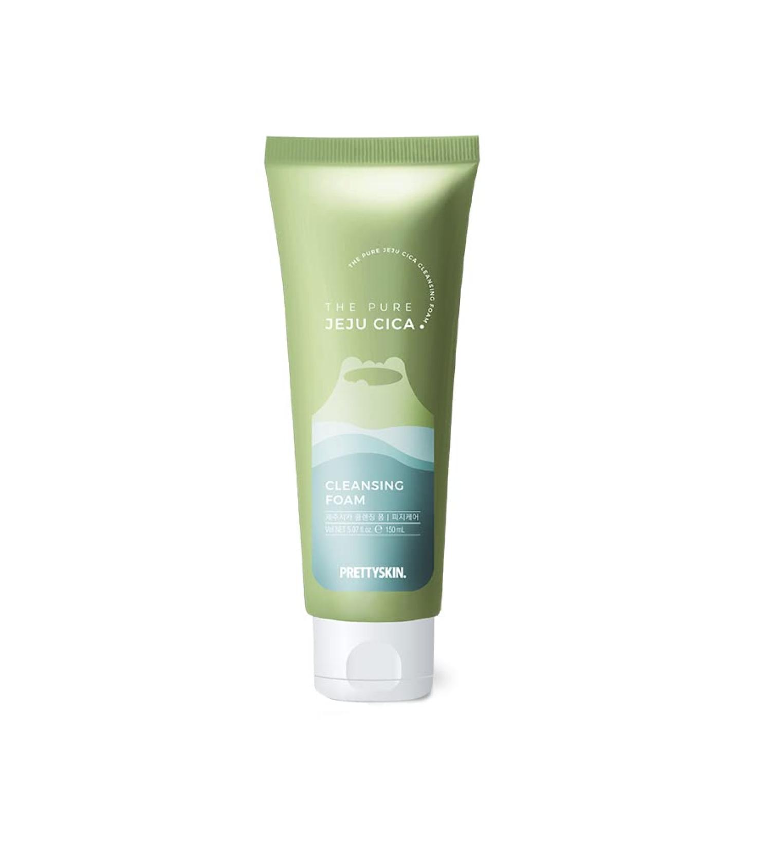 Buy PS.PRETTYSKIN Pure Jeju Cica Centella Asiatica Cleansing Foam 150ml - Gentle Cleanser for All Skin Types | International Shipping Available - Buy Online on SooperMarket.com