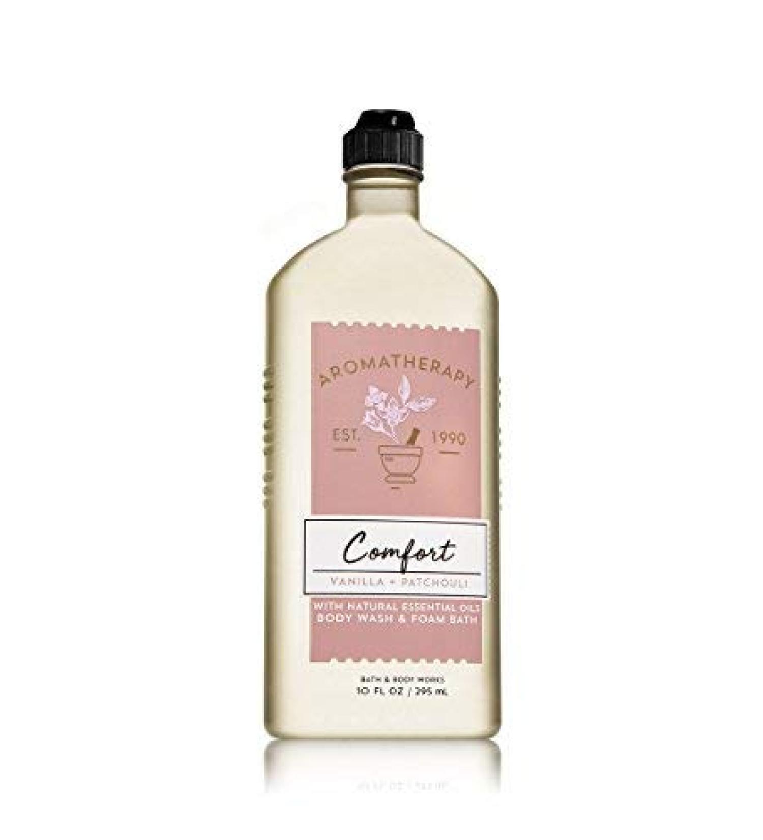 Bath and Body Works Aromatherapy Comfort Vanilla Patchouli Body Wash and Foam Bath 10 ounces Vanilla Patchouli 10 Fl Oz (Pack of 1)
