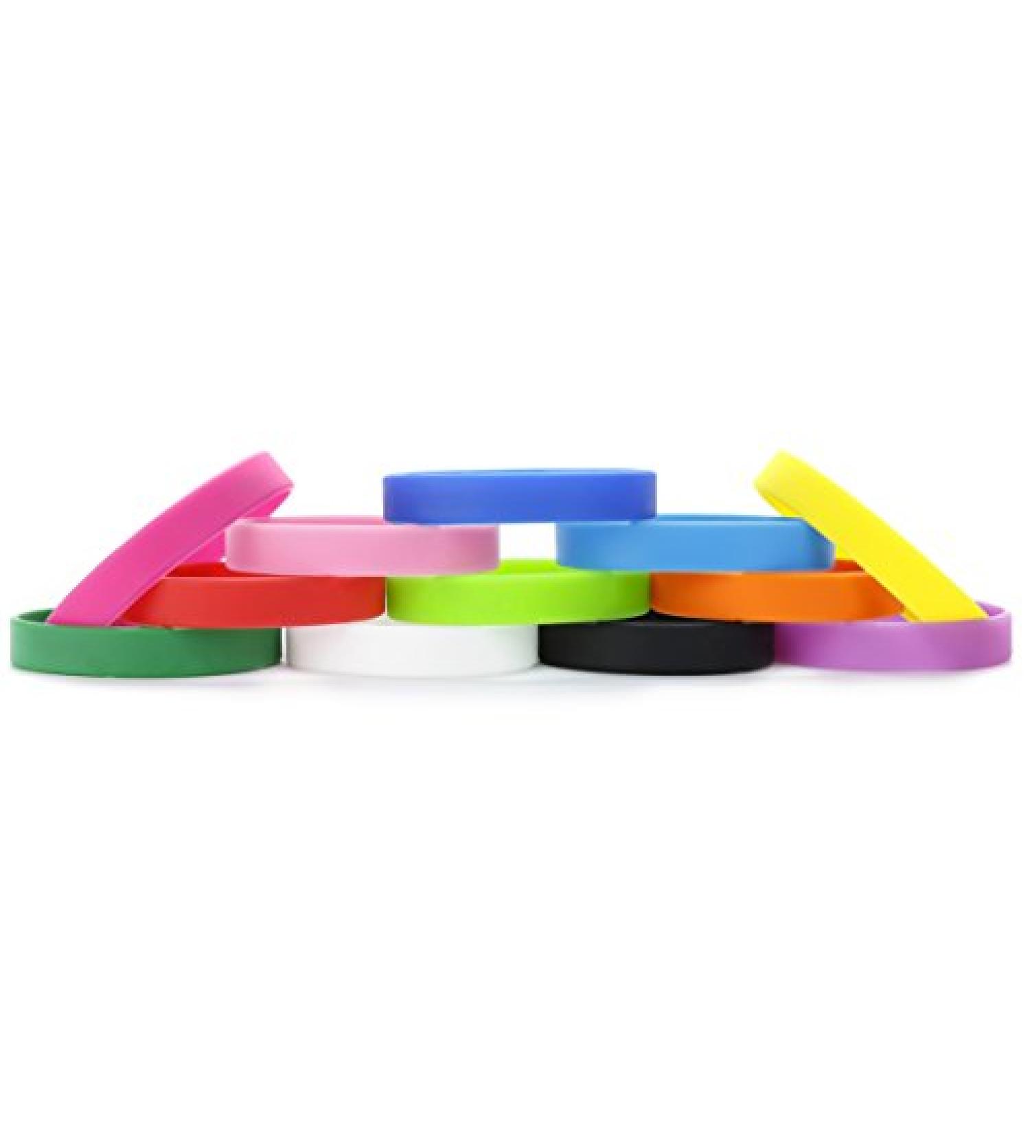 MoMolly Silicone Wristbands Rubber Bracelets - 12Pcs Mixed Colors Sports Bands for Women and Men - Customizable Charms - Assorted 12 Colors - Buy Online on SooperMarket.com