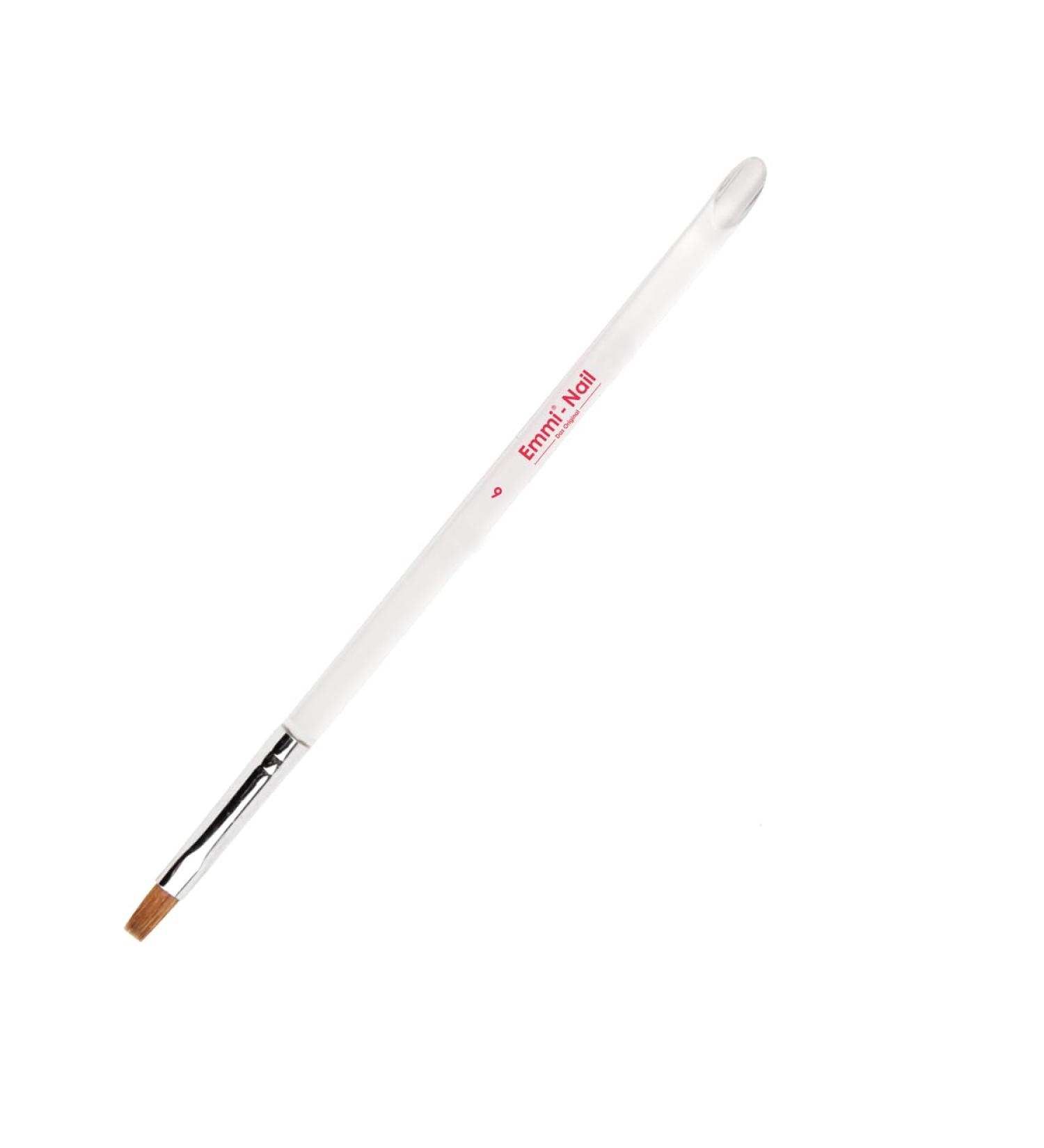 Emmi Nail Gel Brush Size 6 | 100% Real Hair for Gel Nails | Acetone Protected | Transparent Acrylic Stem & Narrow Tip for UV & LED Gel - Buy Online on SooperMarket.com