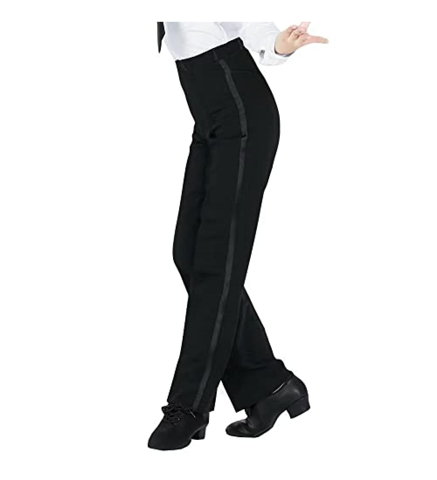 Libaobaoyo Boys Black Dance Pants - Elastic Waist Professional Latin Ballroom Jazz Costume for Kids (Size 24) - Buy Online on SooperMarket.com