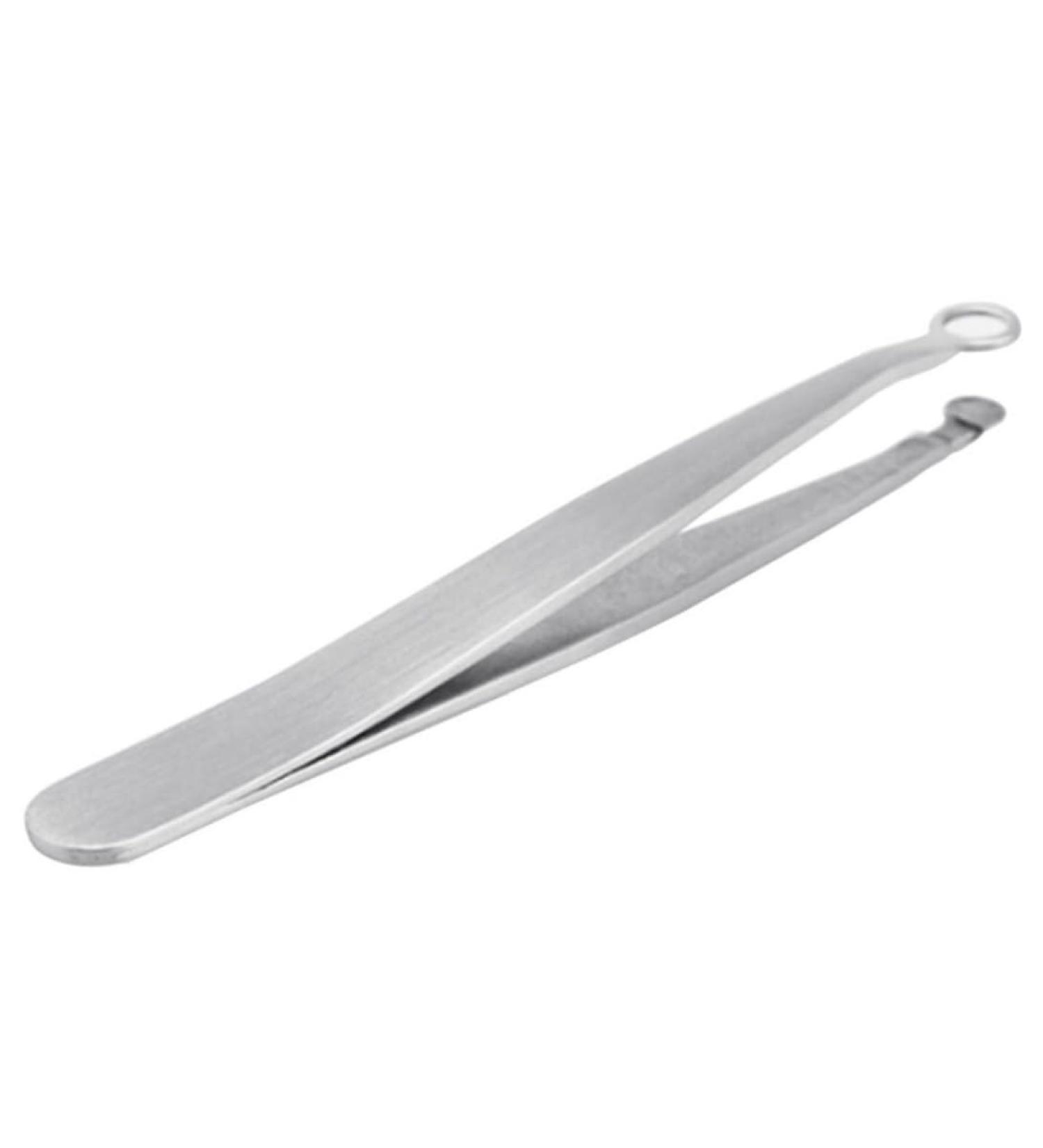 Nose Hair Tweezers Stainless Steel Round Tip Face Hair Remover Eyelash Eyebrow Tweezers Manicure Tackle - Buy Online on SooperMarket.com