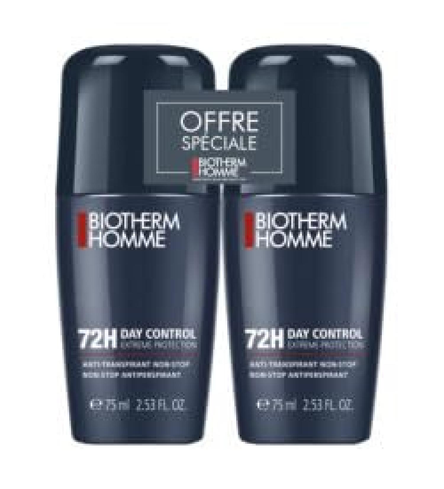 Biotherm Homme 72H Day Control Extreme Protection Non-Stop Anti-Perspirant Roll-On 2 x 75ml