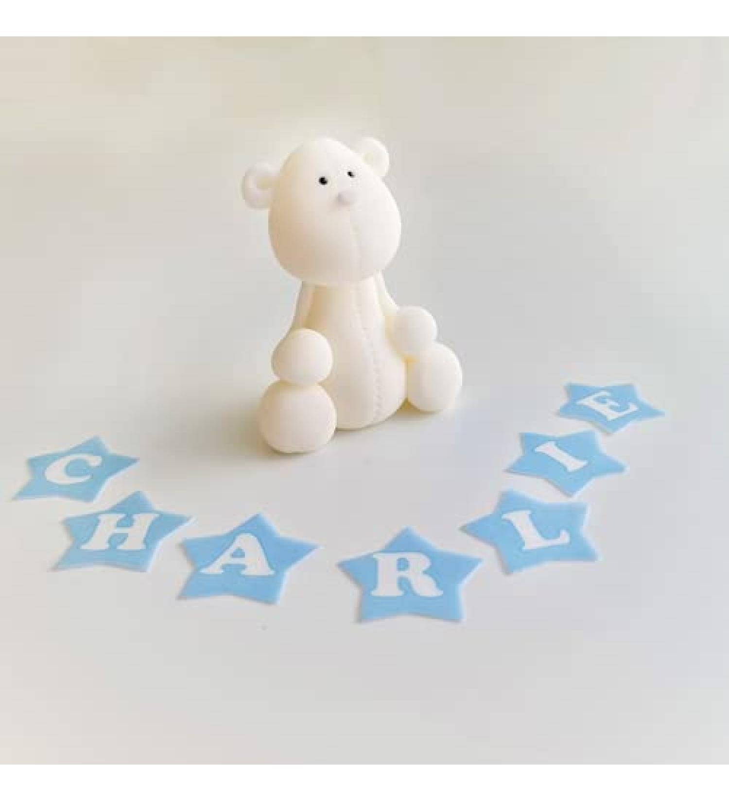 White Bear Cake Topper 100% Edible Fondant Decoration ( Hight-6cm)