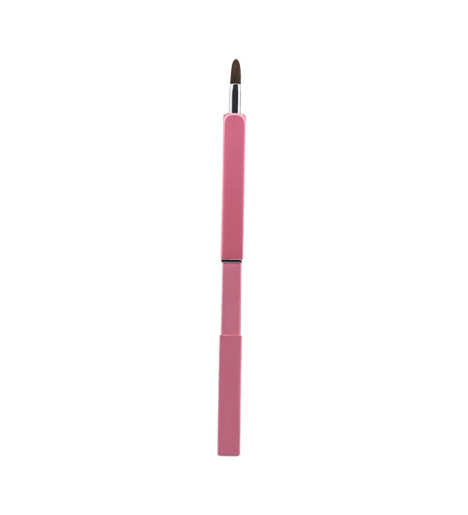 Retractable Brush for Lipstick Cosmetics Lip Brush Makeup Brush Tool Lip Brush Applicator Lipstick Brush Lipstick Applicator Metal Rod Portable Travel Pink - Buy Online on SooperMarket.com