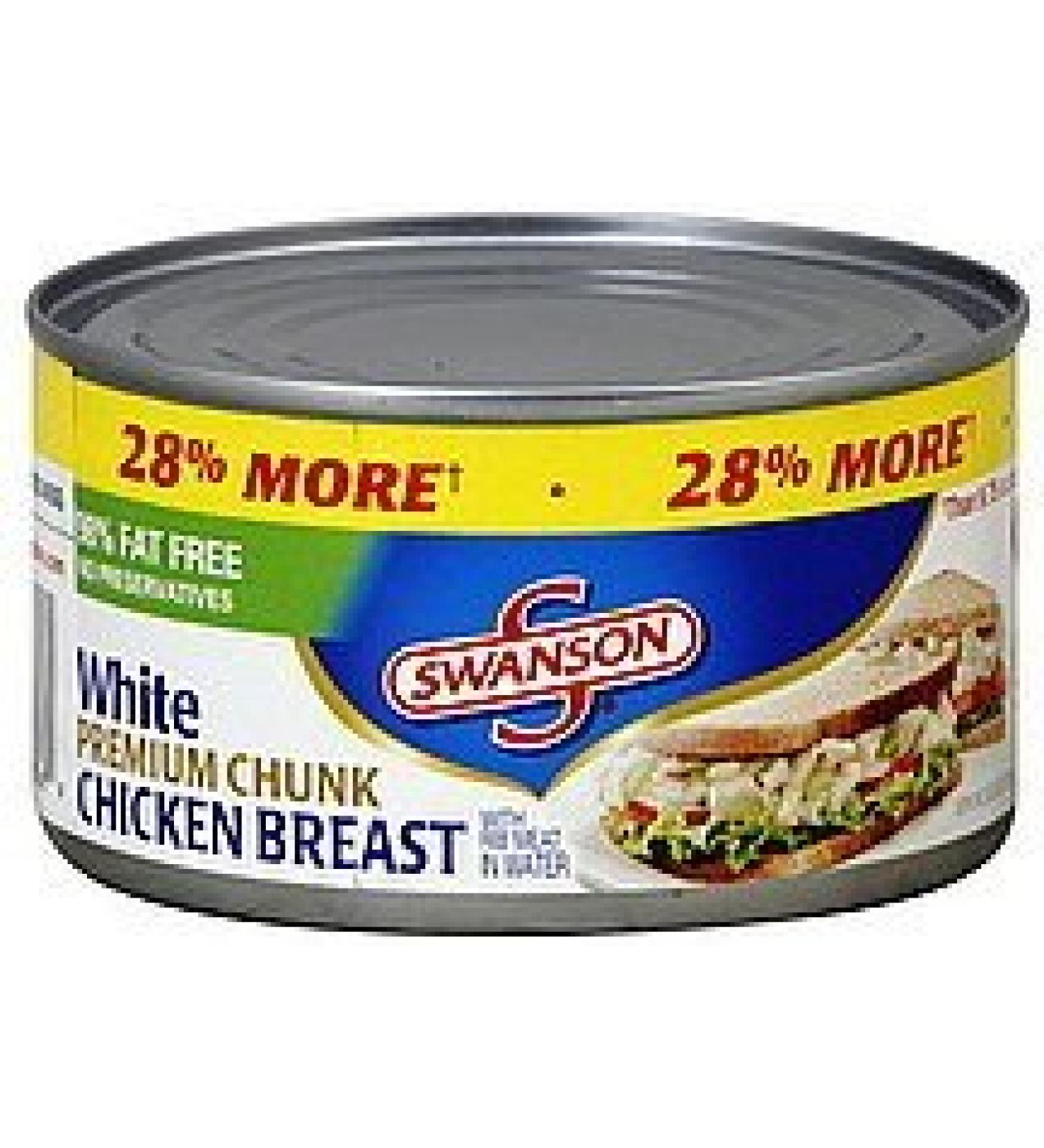 Swanson Canned Chunked Chicken Breast, 12.5oz Can (Pack of 6)