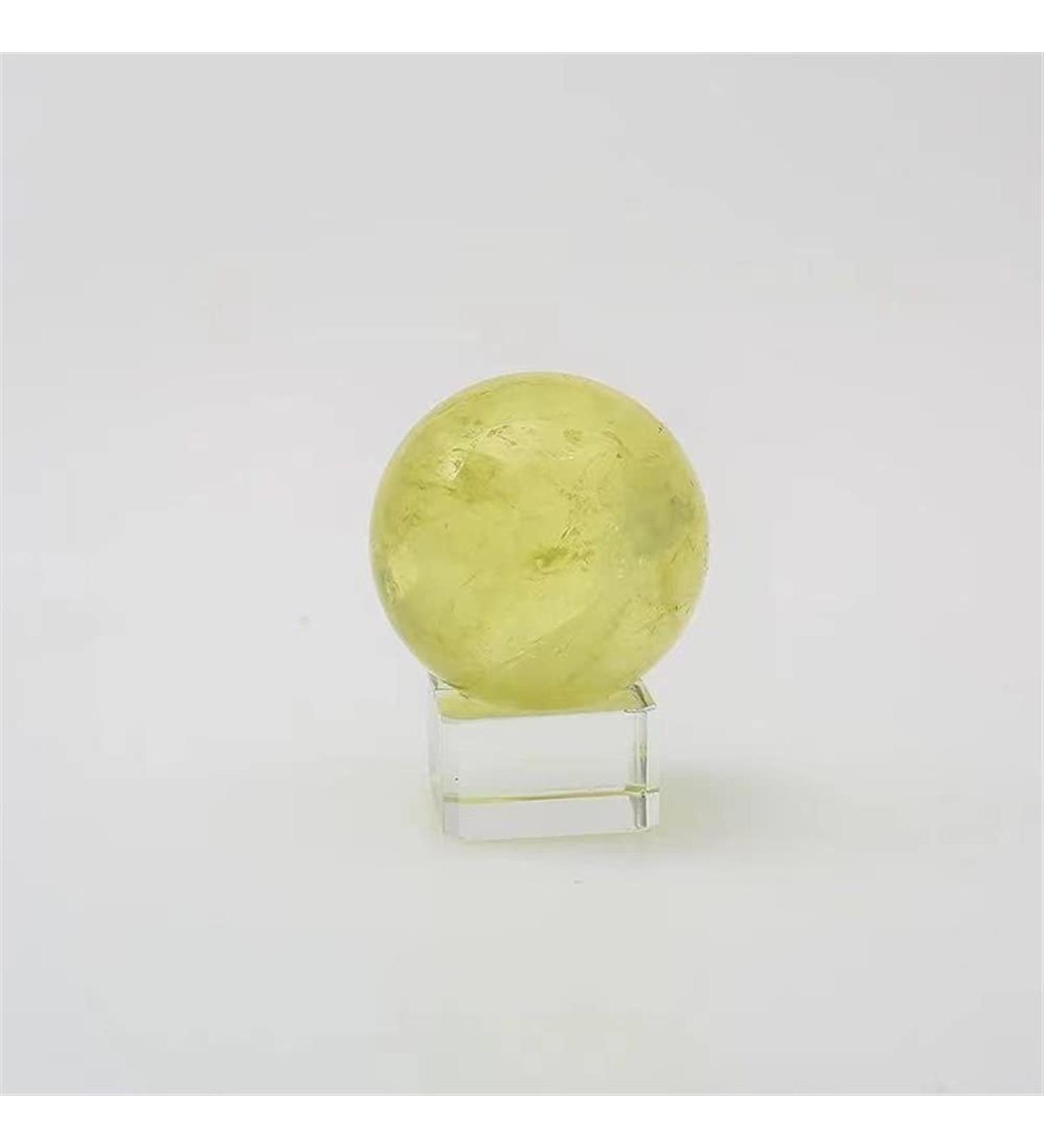 1pc 40mm-45mm Natural Crystal Clear Citrine Stones Sphere for Feng Shui Natural Decoration - Buy Online on SooperMarket.com