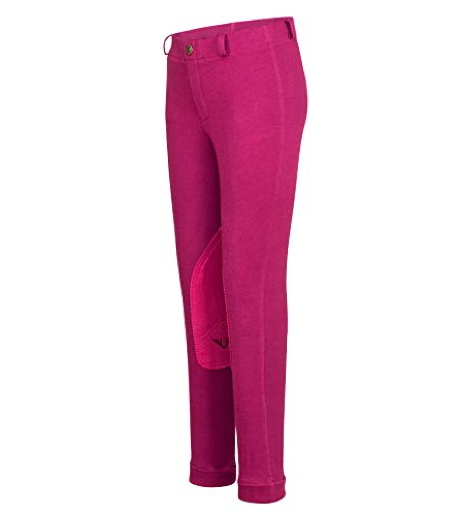 TuffRider Children's Starter Lowrise Pull-On Jods | Children UltraGripp Knee Patch Horse Riding Pants | Children's Equestrian Schooling Tights (US - 10 / UK - 14  Plum Caspia) - Buy Online on SooperMarket.com