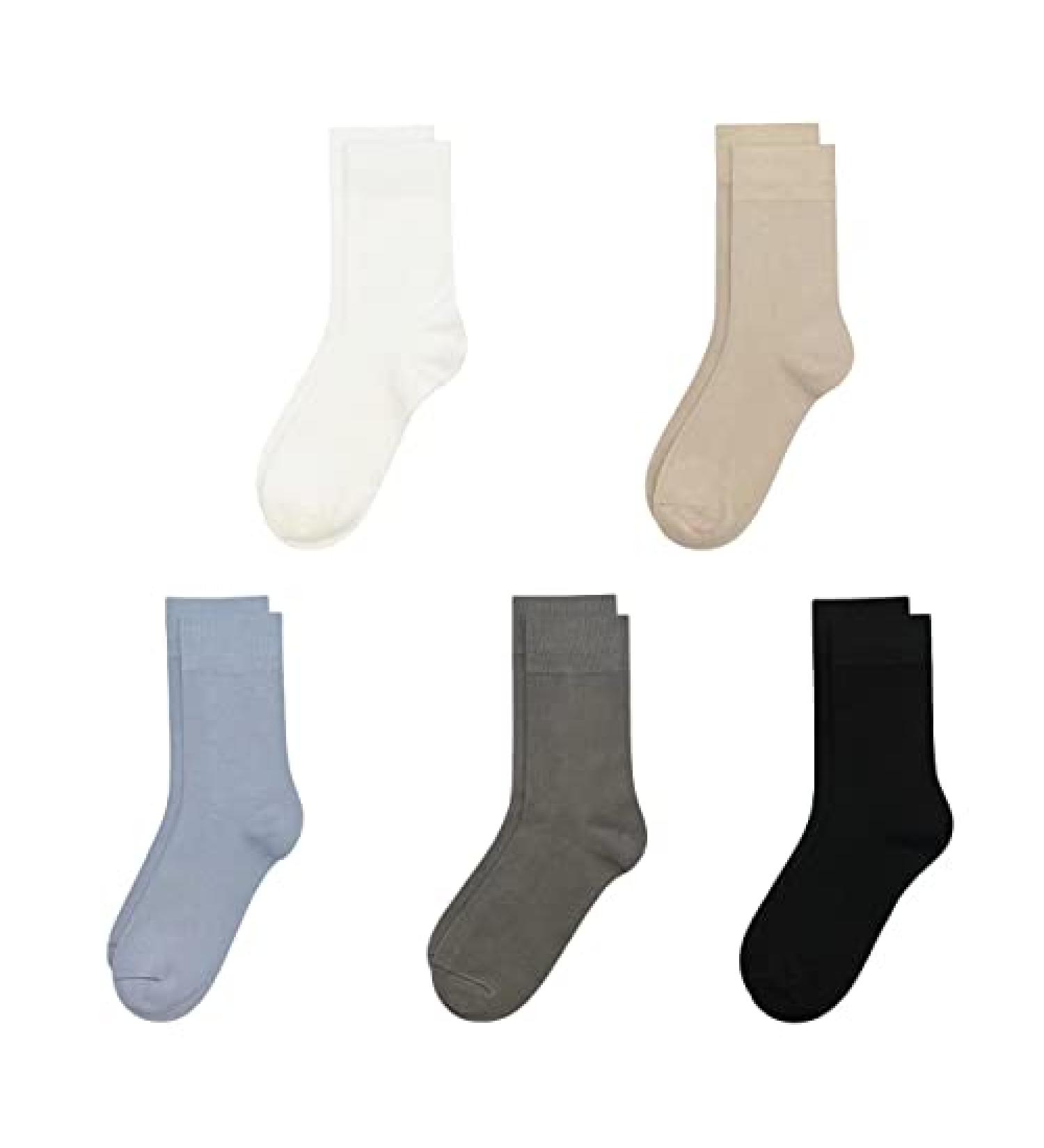 SERISIMPLE Bamboo Kids Crew Socks - Anti-Odor School Uniform Socks 5 Pairs (Medium) - Buy Online on SooperMarket.com