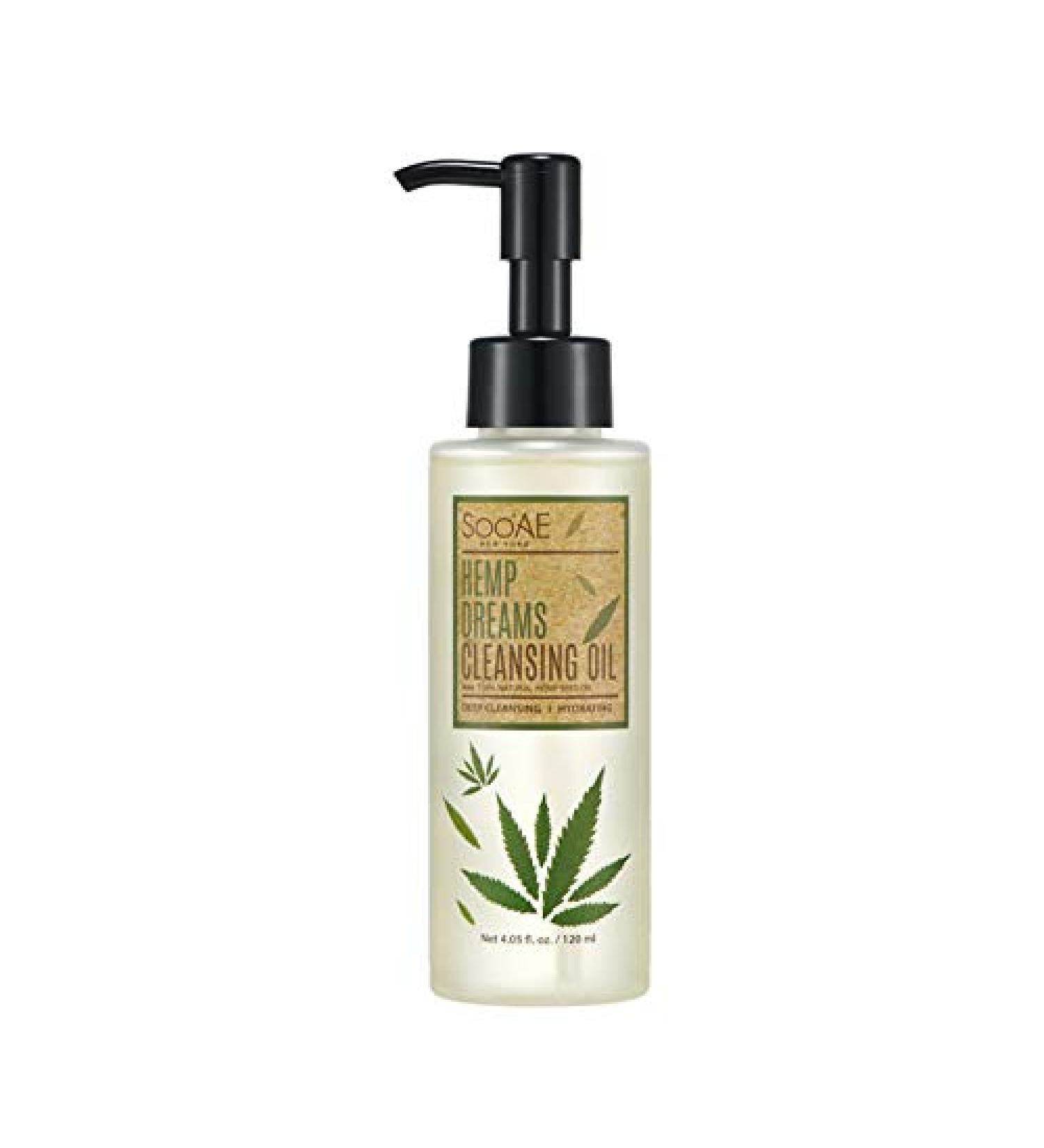 Hemp Dreams Cleansing Oil - 4.05 fl. oz - Makeup Remover & Facial Cleanser | Hydrating K Beauty | Blackhead Remover | All Skin Types - Buy Online on SooperMarket.com