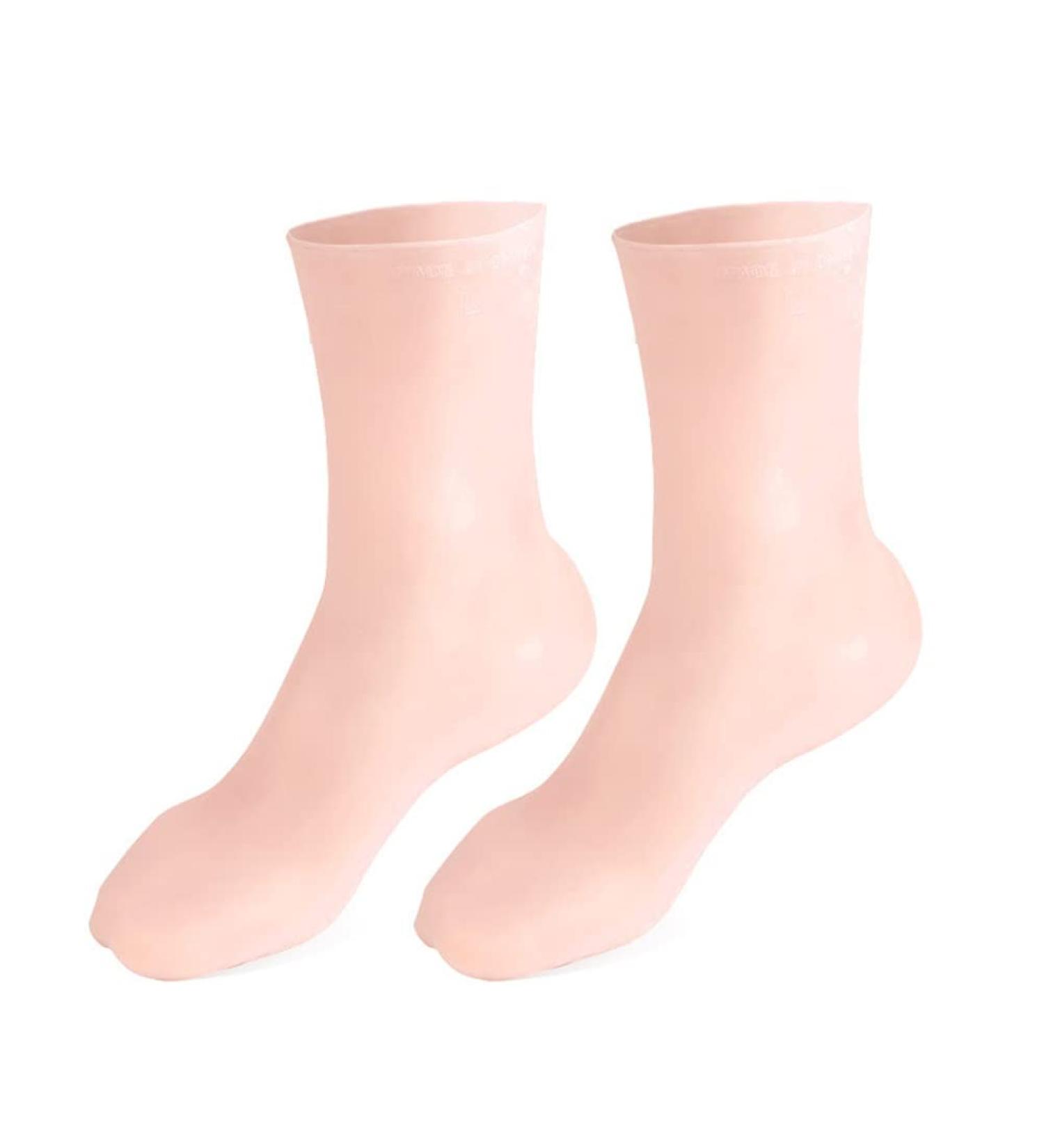 KKPLZZ Aloe Silicone Socks - Anti-Slip Moisture Spa Socks for Softening Rough Calluses & Cracked Heels - Overnight Foot Care - Buy Online on SooperMarket.com