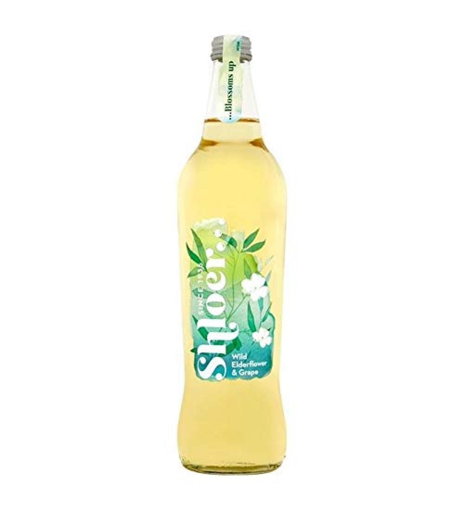 2X Shloer Sparkling White Grape & Elderflower Juice Drink 750ml
