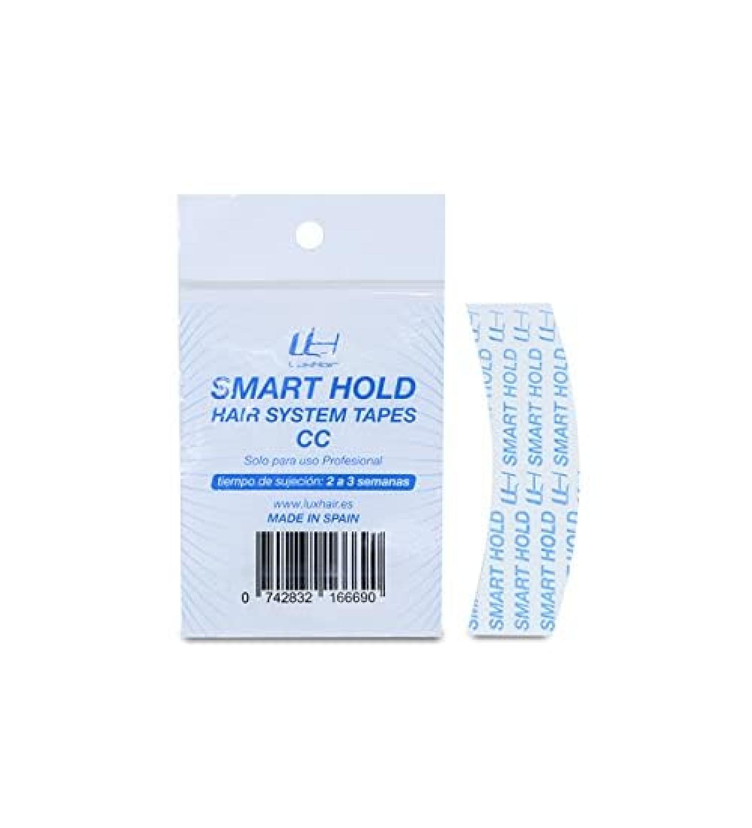 Adhesive Tape for Wigs and Hair Prosthetics - Smart Hold: Flexible and Gentle Adhesive Tape - Strong Adhesive Power - Resilient and Extra Strong Hold up to 4 Weeks - Curved CC Shape - LuxHair - Buy Online on SooperMarket.com