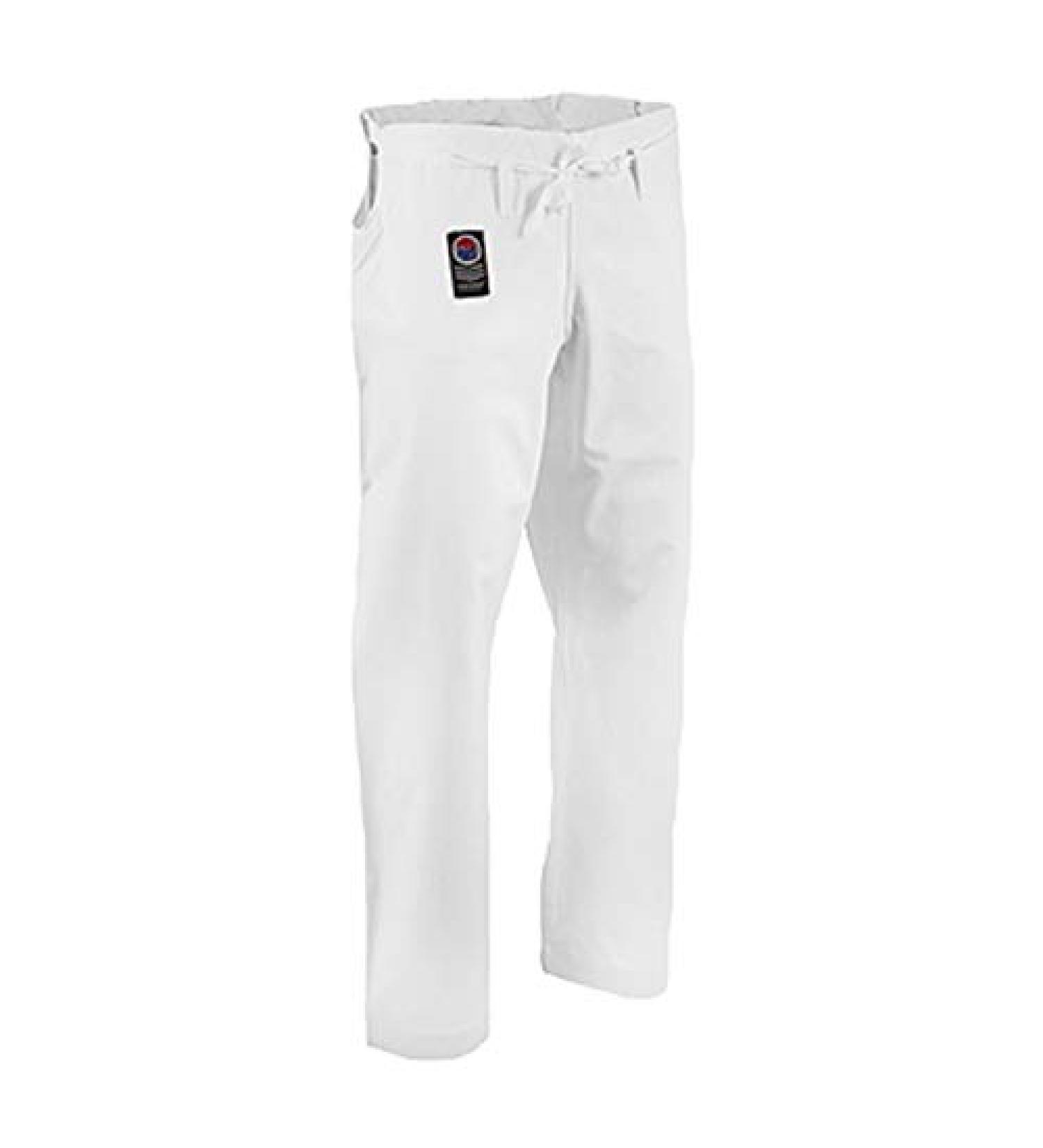 ProForce Gladiator 14oz Karate Pants w/Traditional Waist - White - Size 5