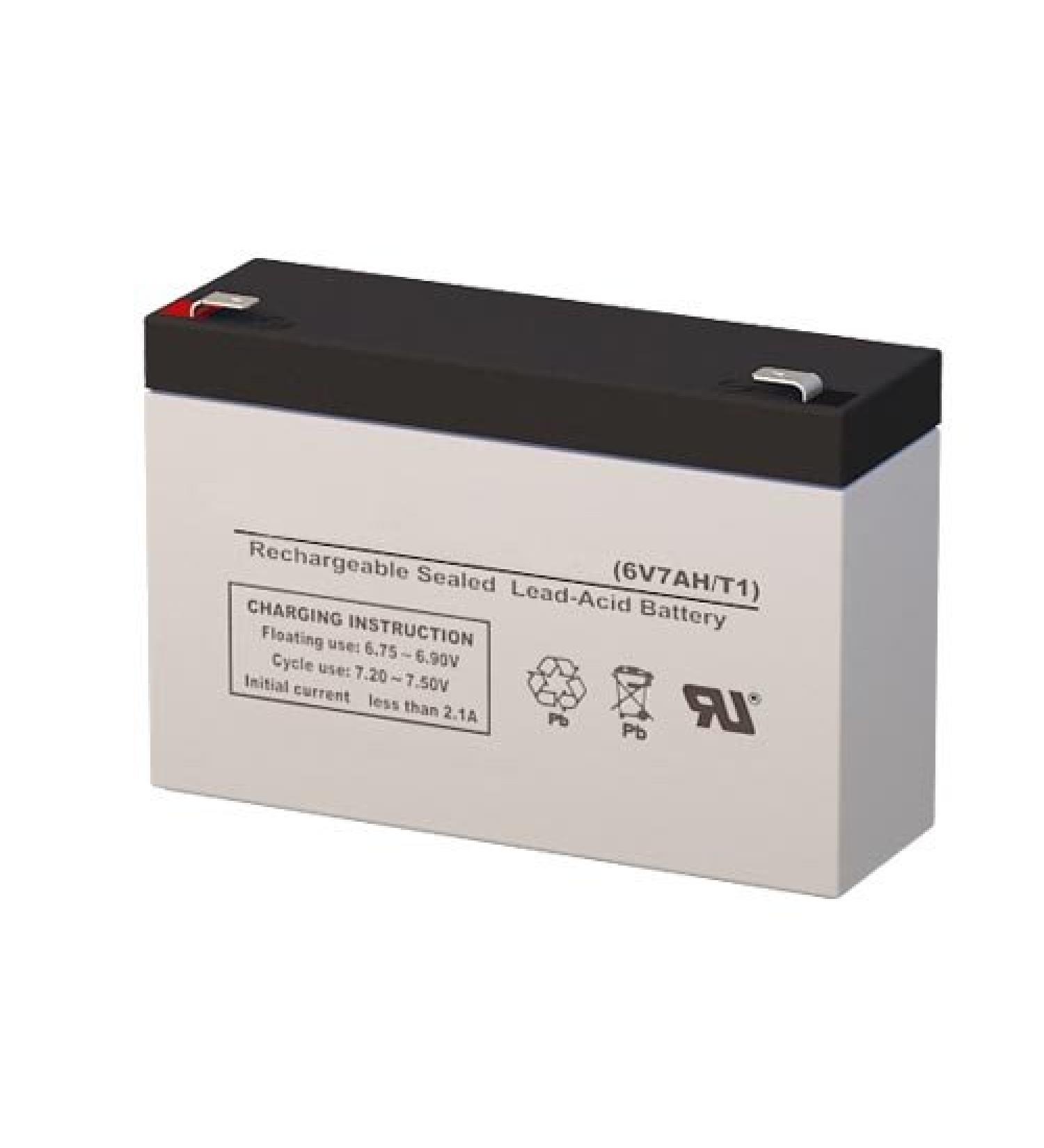 Long Way LW-3FM7 6 Volt 7 AmpH SLA Replacement Battery with F1 Terminal