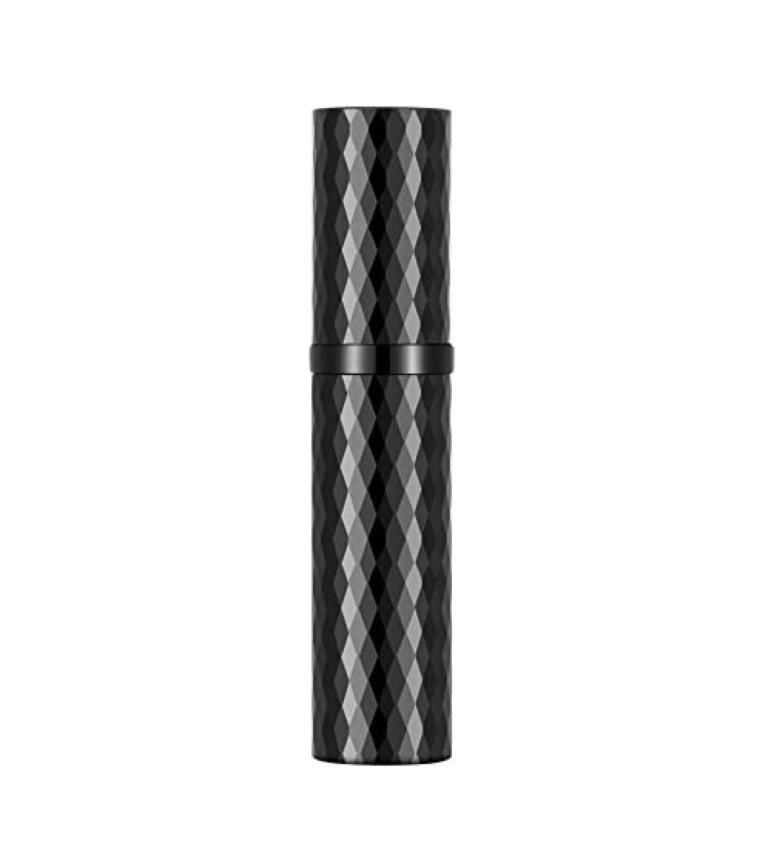 Aurdox Perfume Atomisers Refillable Mini Perfume Travel Bottles Small Spray Bottle with Bottom Pump Leaking Proof and Portable for Women and Men Elegant Dimond Design 5ml (Black)