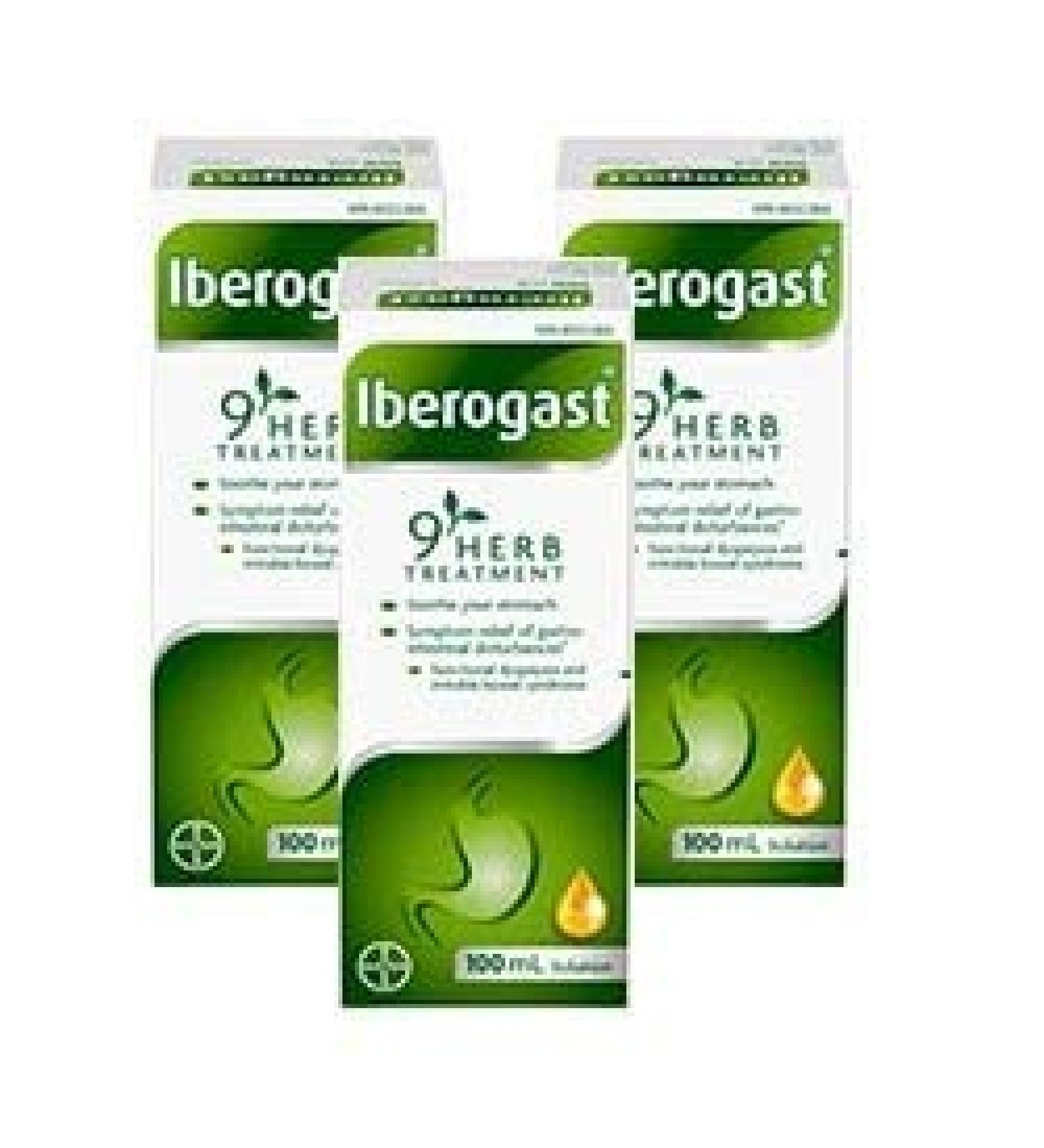 Iberogast LARGE SIZE (100ml) THREE BOTTLES- for Dyspepsia Bloating Stomache Pain and Heartburn Brand: Medical Futures - Buy Online on SooperMarket.com