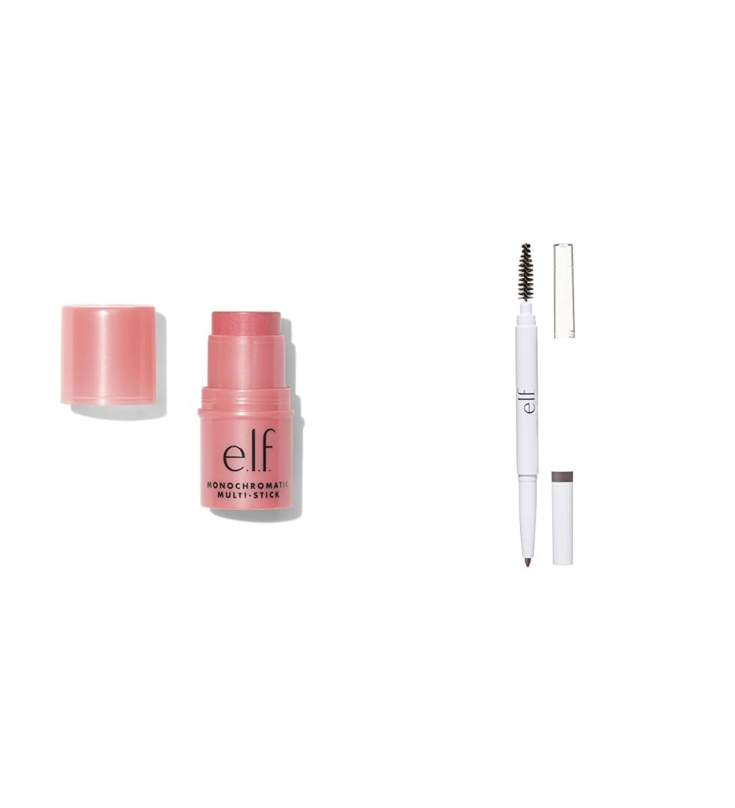 e.l.f. Monochromatic Multi Stick Luxuriously Creamy & Blendable Color For Eyes Lips & Cheeks & Instant Lift Brow Pencil Dual-Ended Precision Eyebrow Pencil For Defining & Shaping Brows - Buy Online on SooperMarket.com
