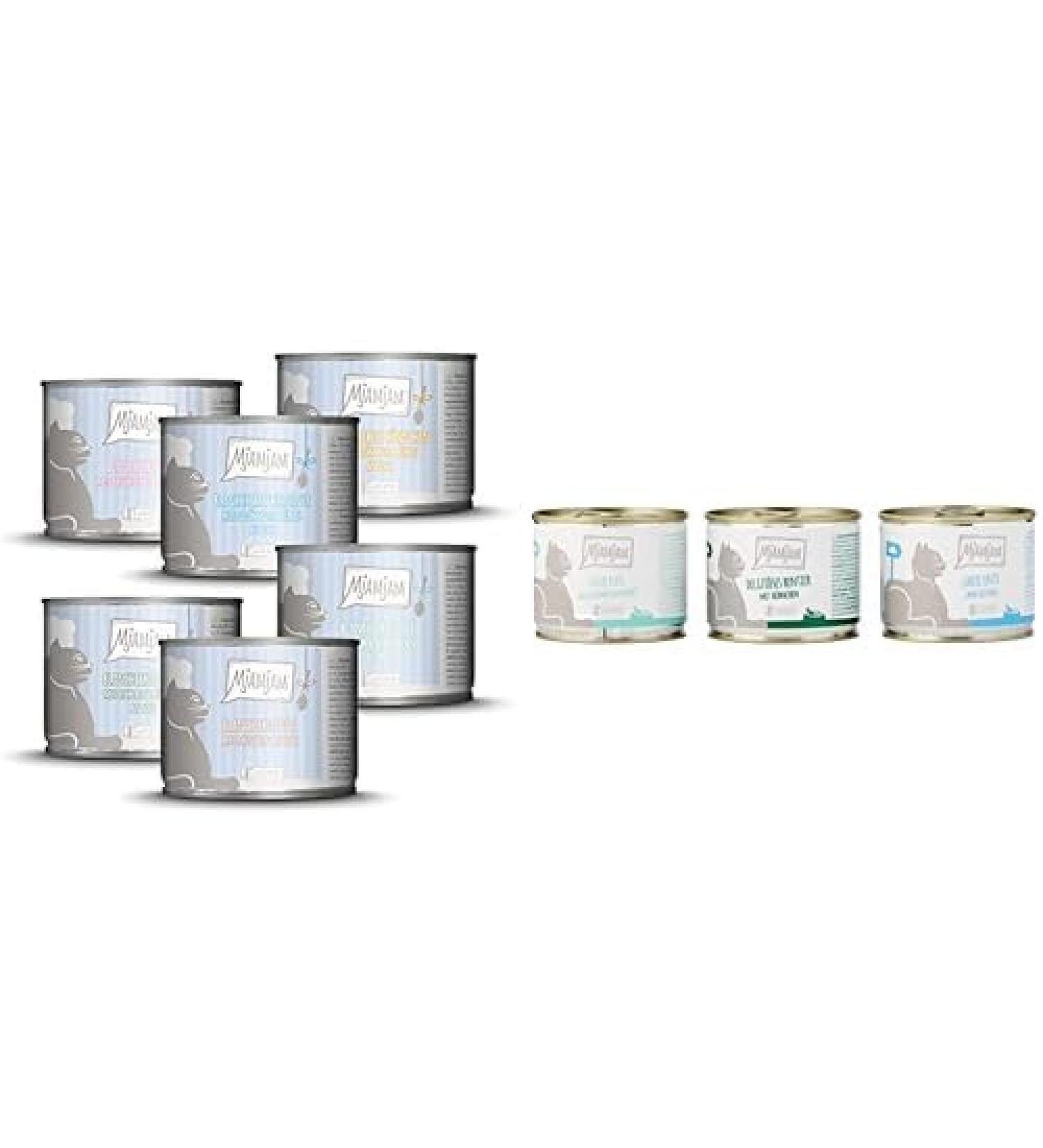 Mjamjam Premium Cat Wet Food Tasting Package I & Mix Package II - 185g (6 Pack) - Wild & Rabbit Flavors - International Shipping Available - Buy Online on SooperMarket.com