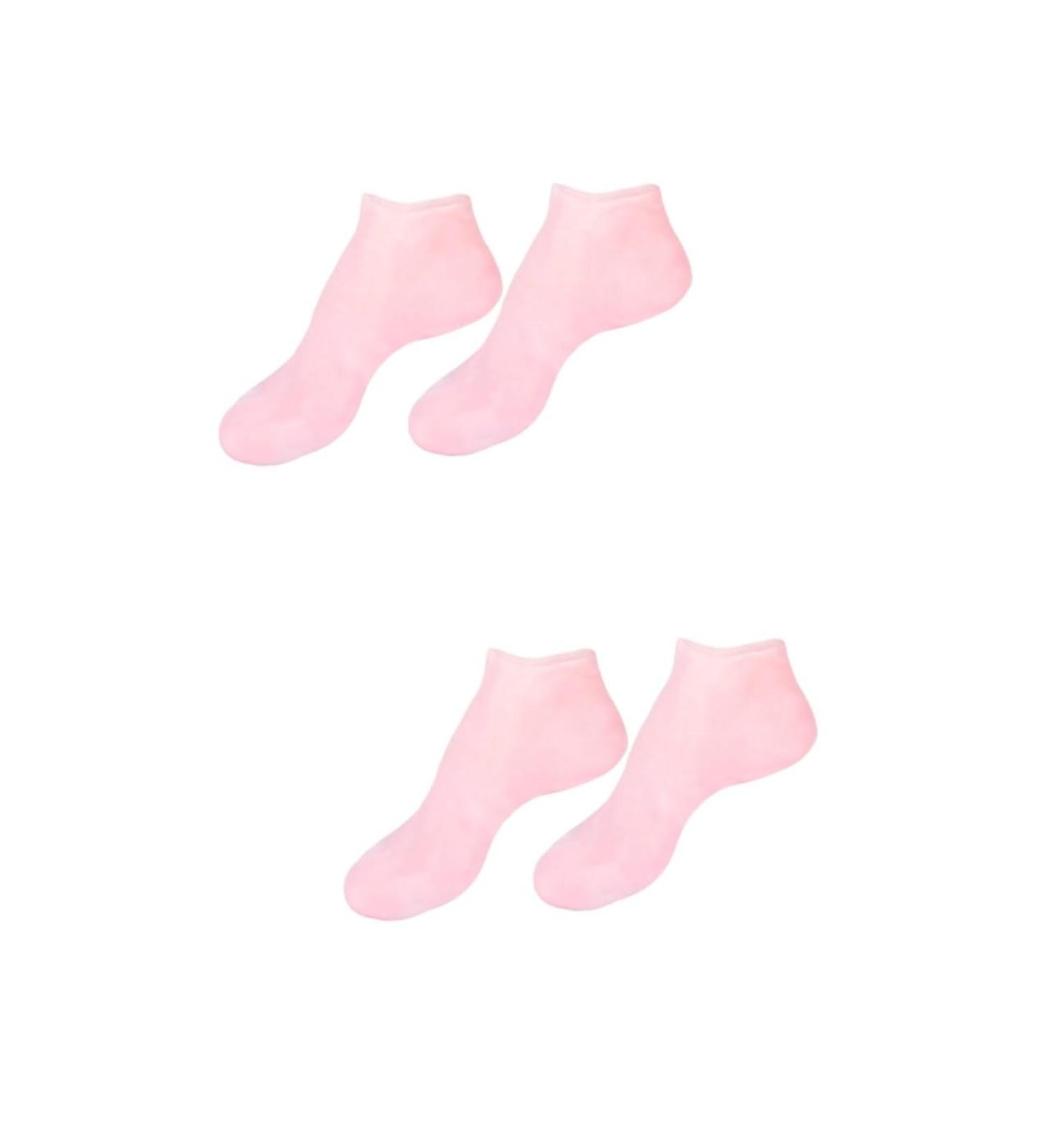 minkissy 2 Pairs Sock Tableware Sucker Moisturizing Heel Sleeves Spa Silicone Gel Skin Protect Soles Exfoliating Essential Oil Moisturizing Cotton Moisture Cream Women's Sebs Pink Vitality - Buy Online on SooperMarket.com