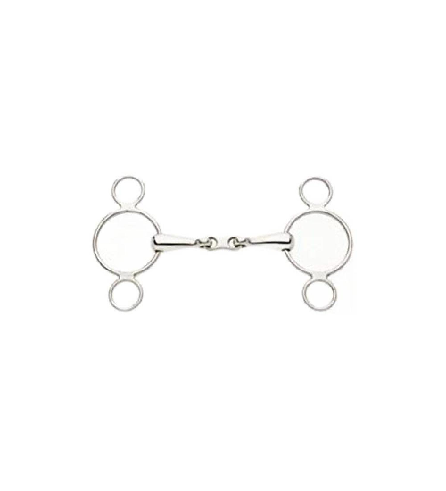 Lorina French Link 3-Ring Bit Double Jointed 4.5in / 115mm Silver