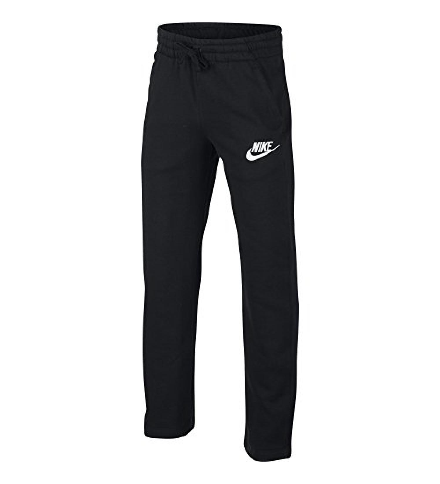 NIKE Sportswear Boys' Club Fleece Open Hem Pants in Black/White - Size Medium - Buy Online on SooperMarket.com