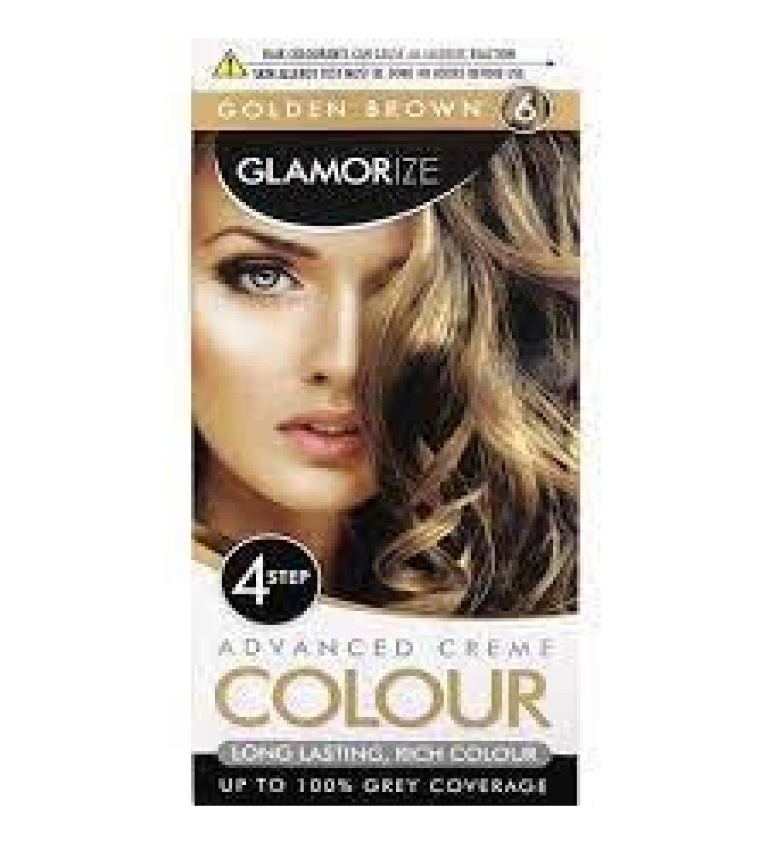 Experience Long-Lasting and Rich Colour with Glamorize Advanced Cr me Colour - Elevate Your Look with Elegant Shades (Golden Brown)