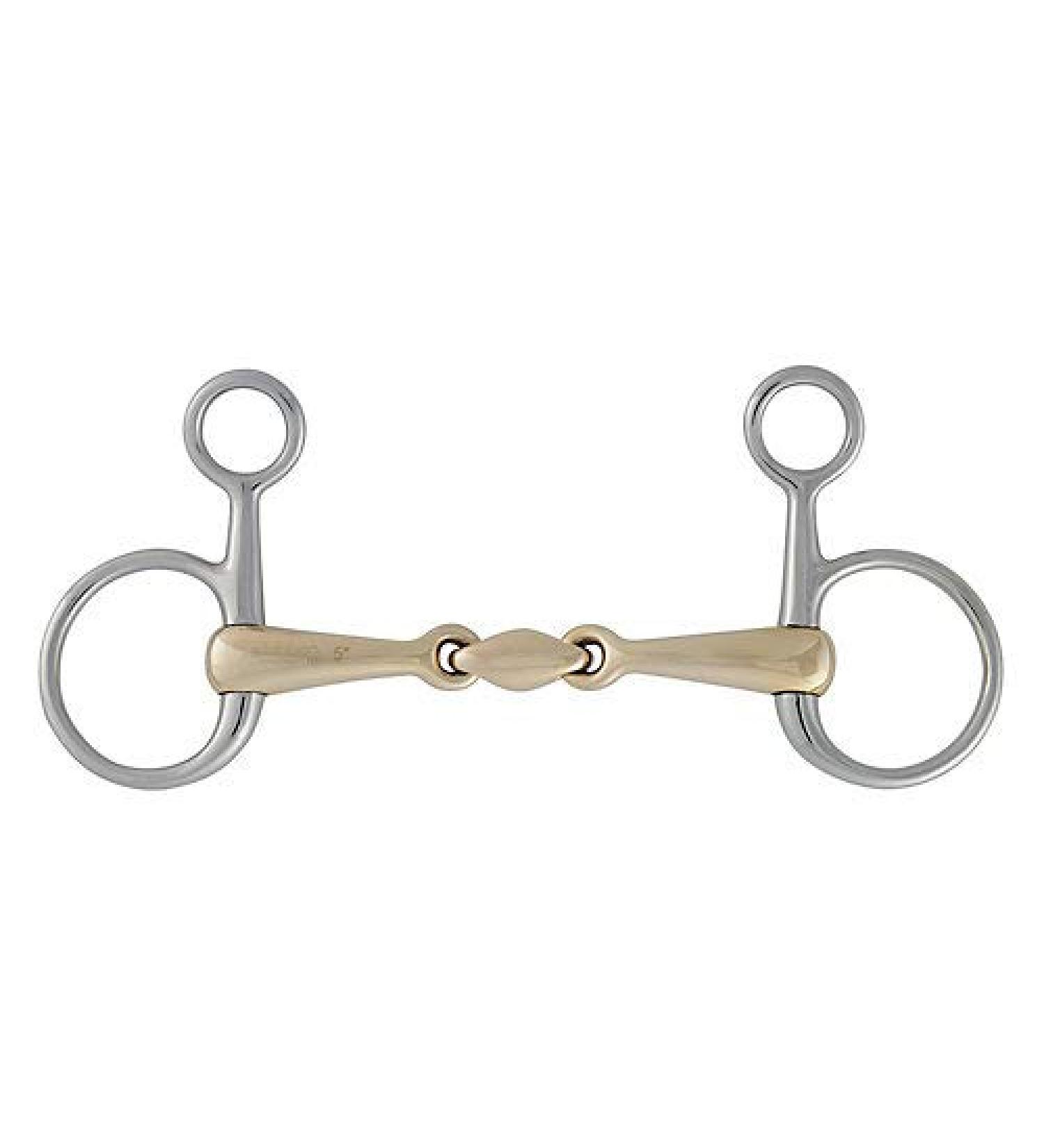 St bben bit 2235 Baucher bridle double broken 14.0 cm - 16 mm - Sweet Copper