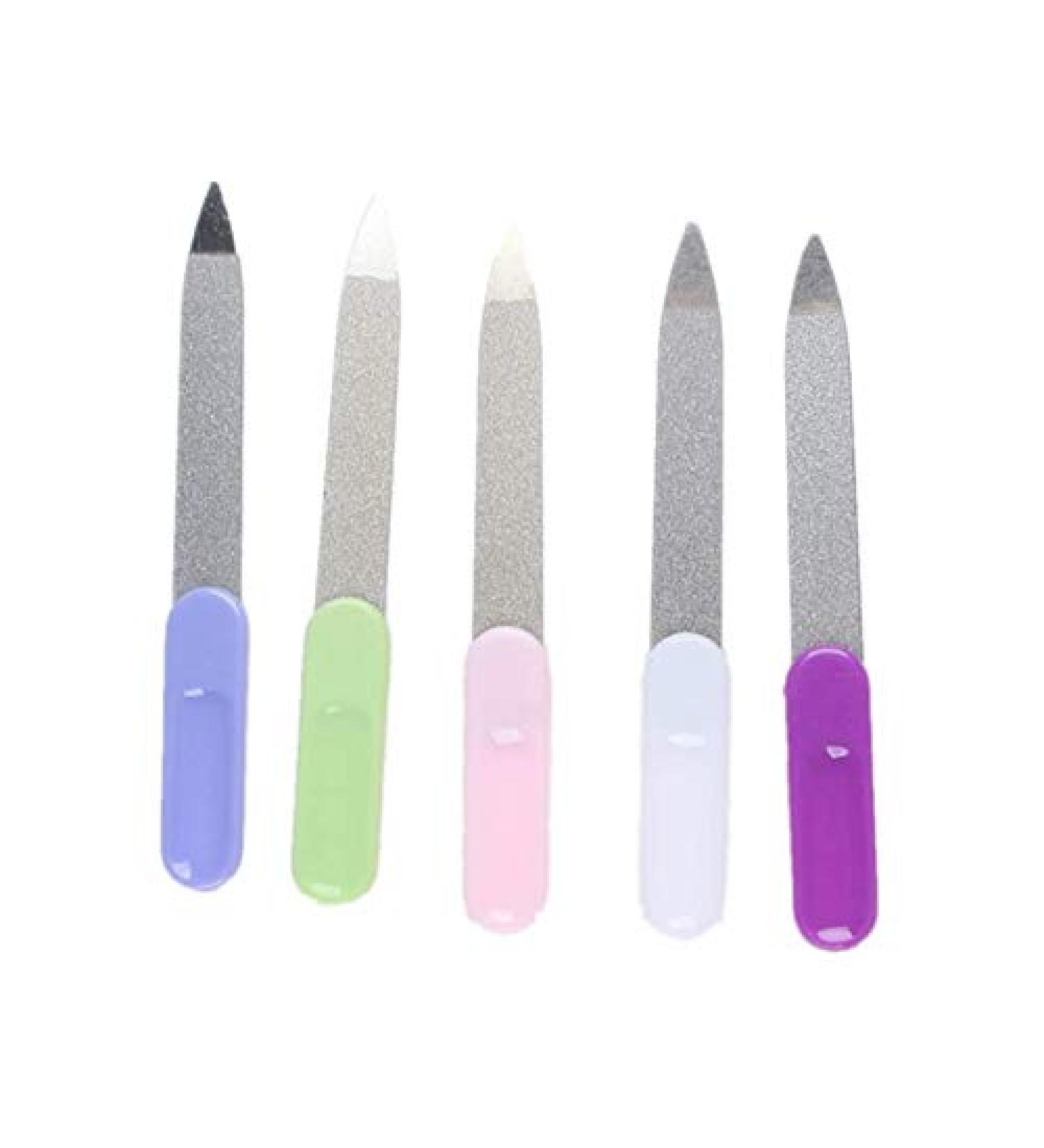 Cafurty 5pcs Metal Double Sided Nail File Set - Stainless Steel Manicure & Pedicure Tools - Buy Online on SooperMarket.com