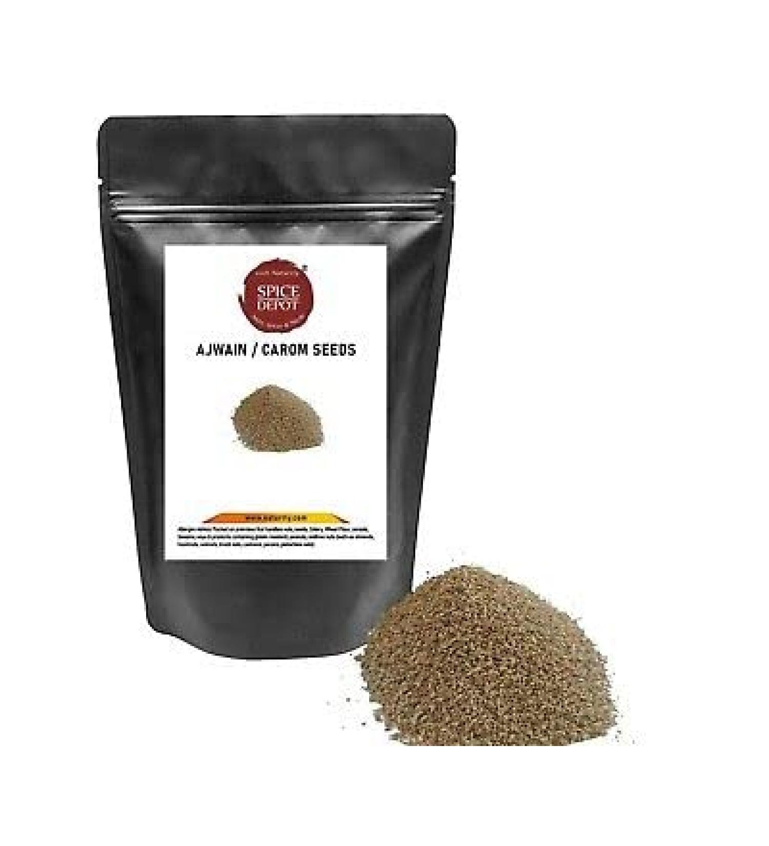 Spice Depot Whole Carom Seeds | Ajwain Seeds Whole Ajmo Premium Quality Free P&P U.K (100 Gram) - Buy Online on SooperMarket.com