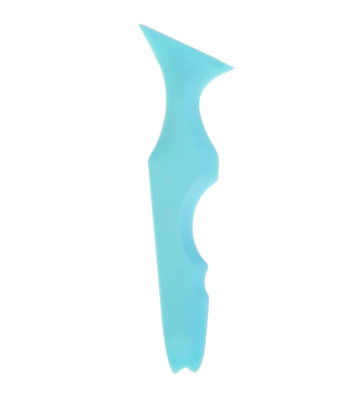 WOONEKY Silicone Beauty Ruler Eye Makeup Stencils Eyeliner Guard Travel Stuff Mascara Tool Girl Child Shield 15X4.15CM Blue - Buy Online on SooperMarket.com