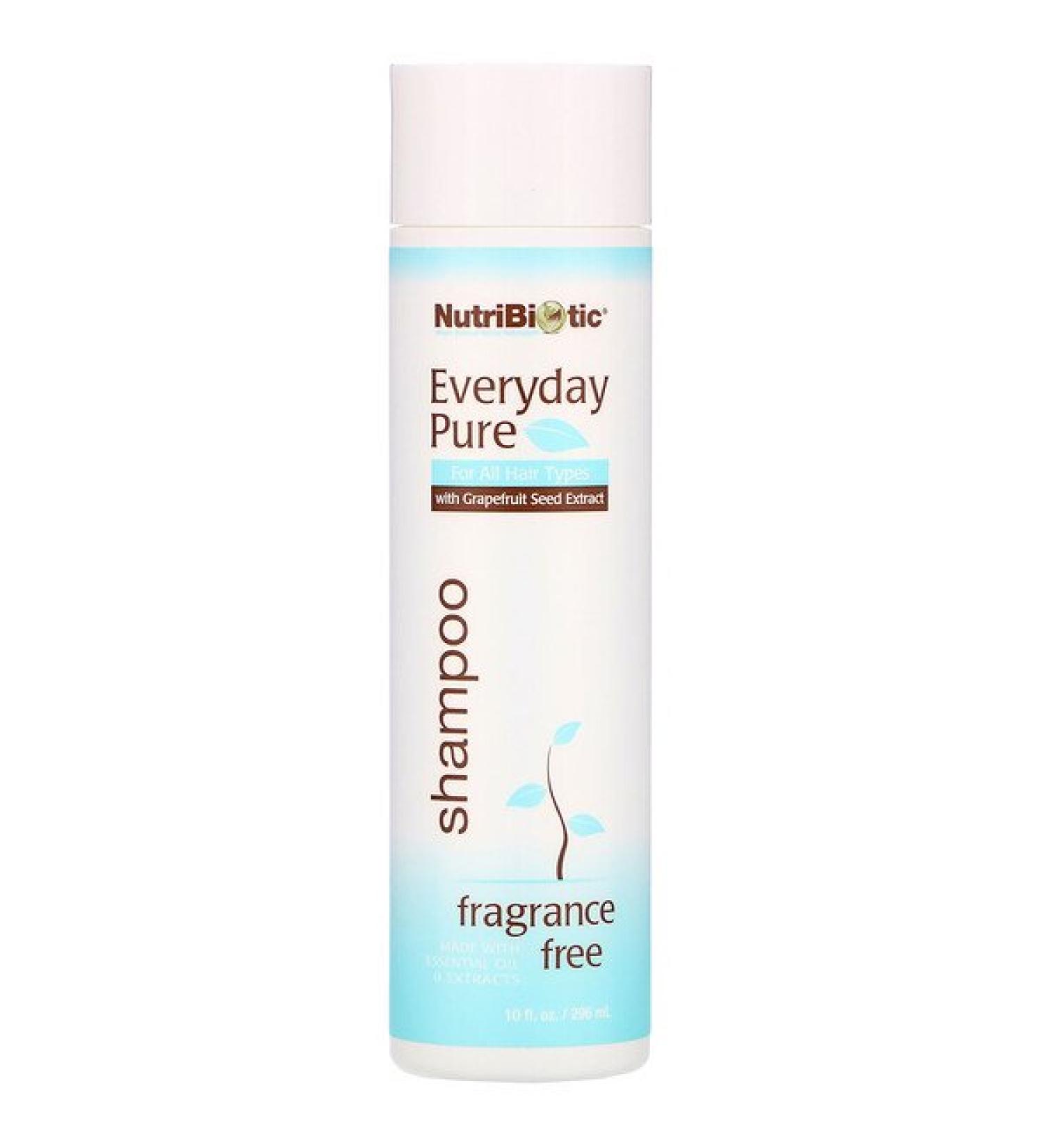 NutriBiotic Everyday Pure Shampoo Fragrance Free 10 fl oz (296 ml)