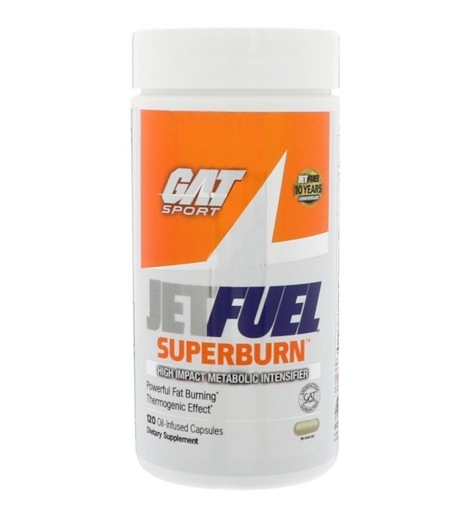 Buy GAT JetFUEL Superburn 120 Oil-Infused Capsules | Premium Fat Burner & Energy Booster - Buy Online on SooperMarket.com