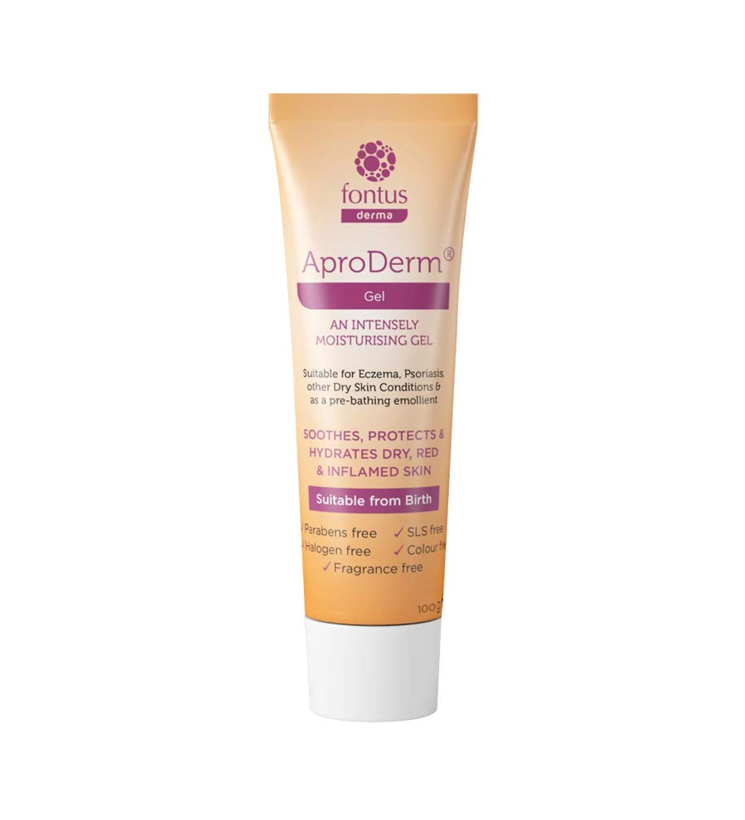 AproDerm Gel (100g) - Moisturising Cream Suitable for Dry Skin Dermatitis Eczema and Psoriasis Alcohol Free - Buy Online on SooperMarket.com