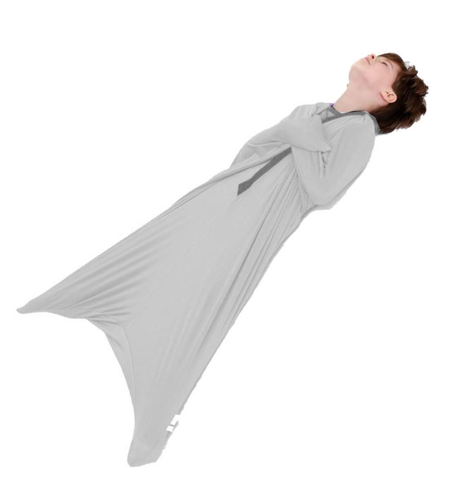 Sensory Body Sock for Kids - Silver Grey, Size S - Breathable & Stretchy Wrap, Easy to Wash - Helps Relieve Stress for Children with Autism & Anxiety - Buy Online on SooperMarket.com