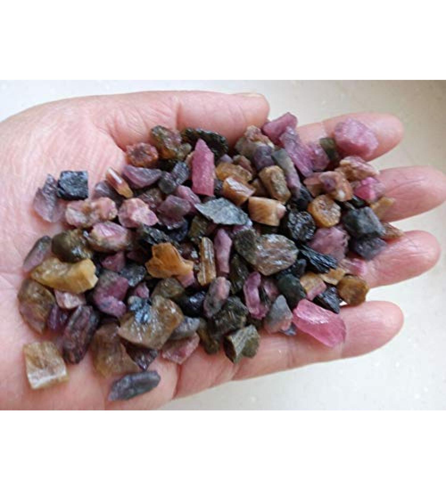 100g Natural Colour Tourmaline Quartz Crystal Stone Specimen Original Home Goods - Buy Online on SooperMarket.com