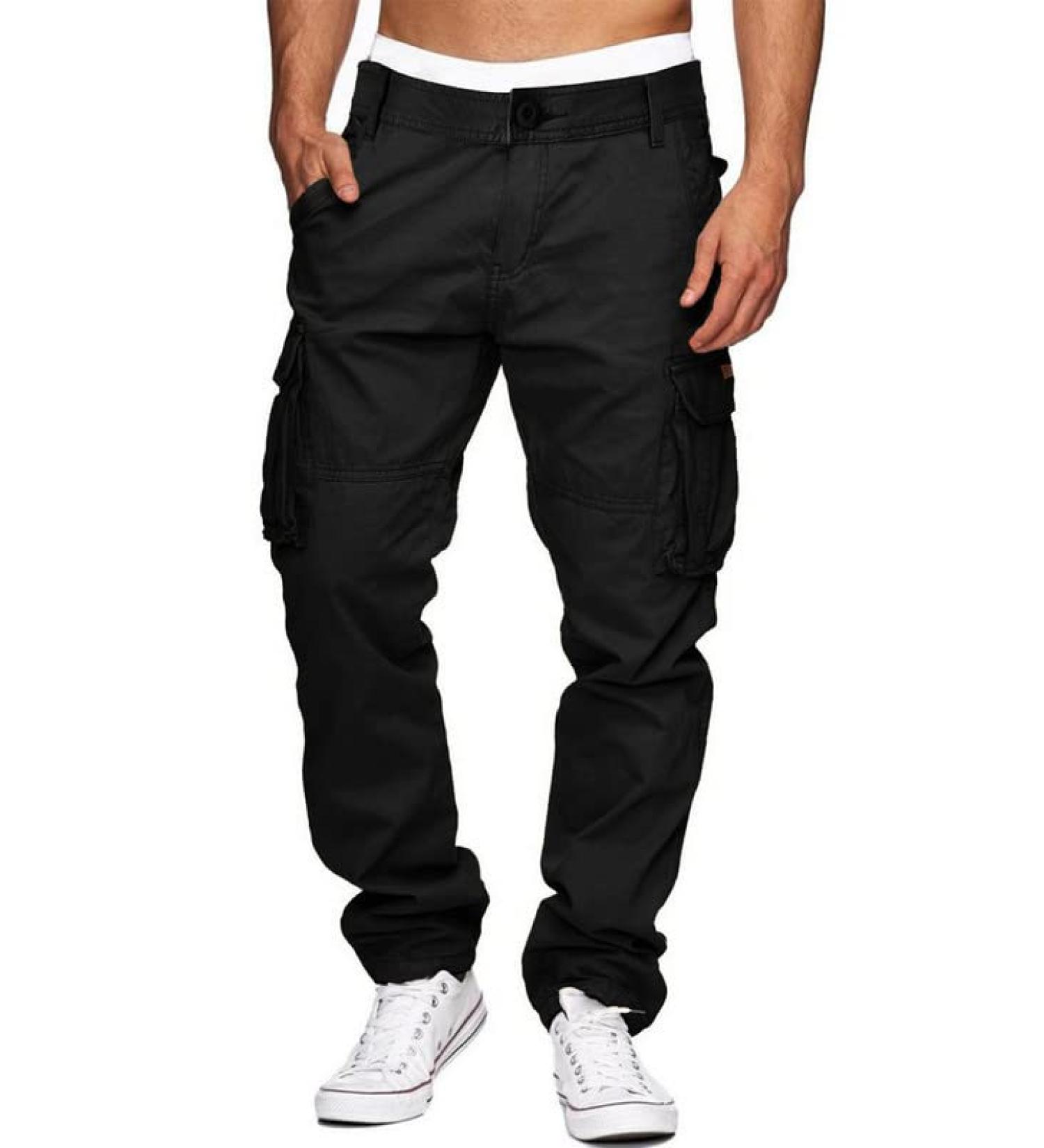JMIERR Men's Casual Cargo Pants - Cotton Chino Hiking Outdoor Work Pants with 6 Pockets - Buy Online on SooperMarket.com