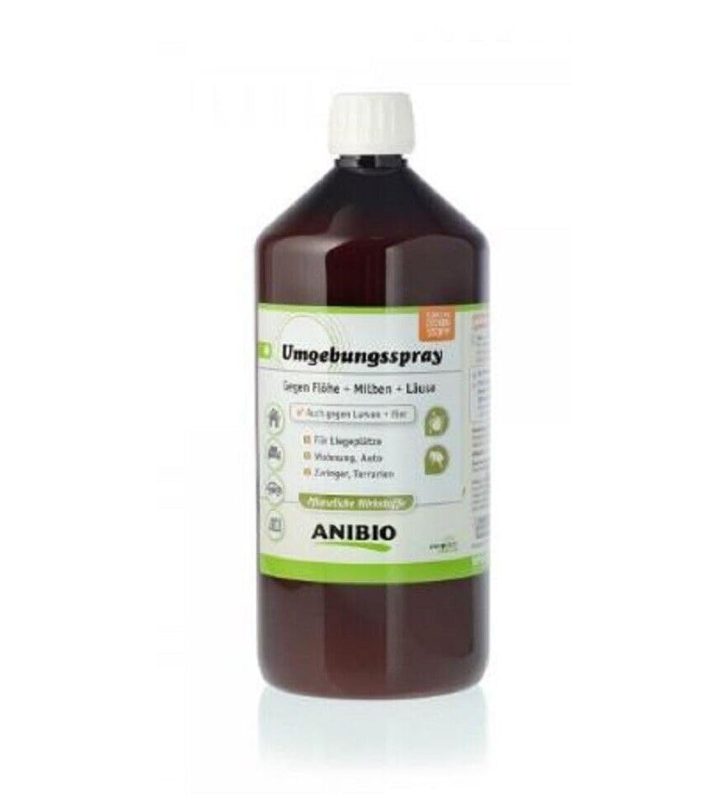 Anibio Environment Spray 1000ml - without spray head - Environment Spray Ticks Fleas Mites Flea Larvae Pest Protection
