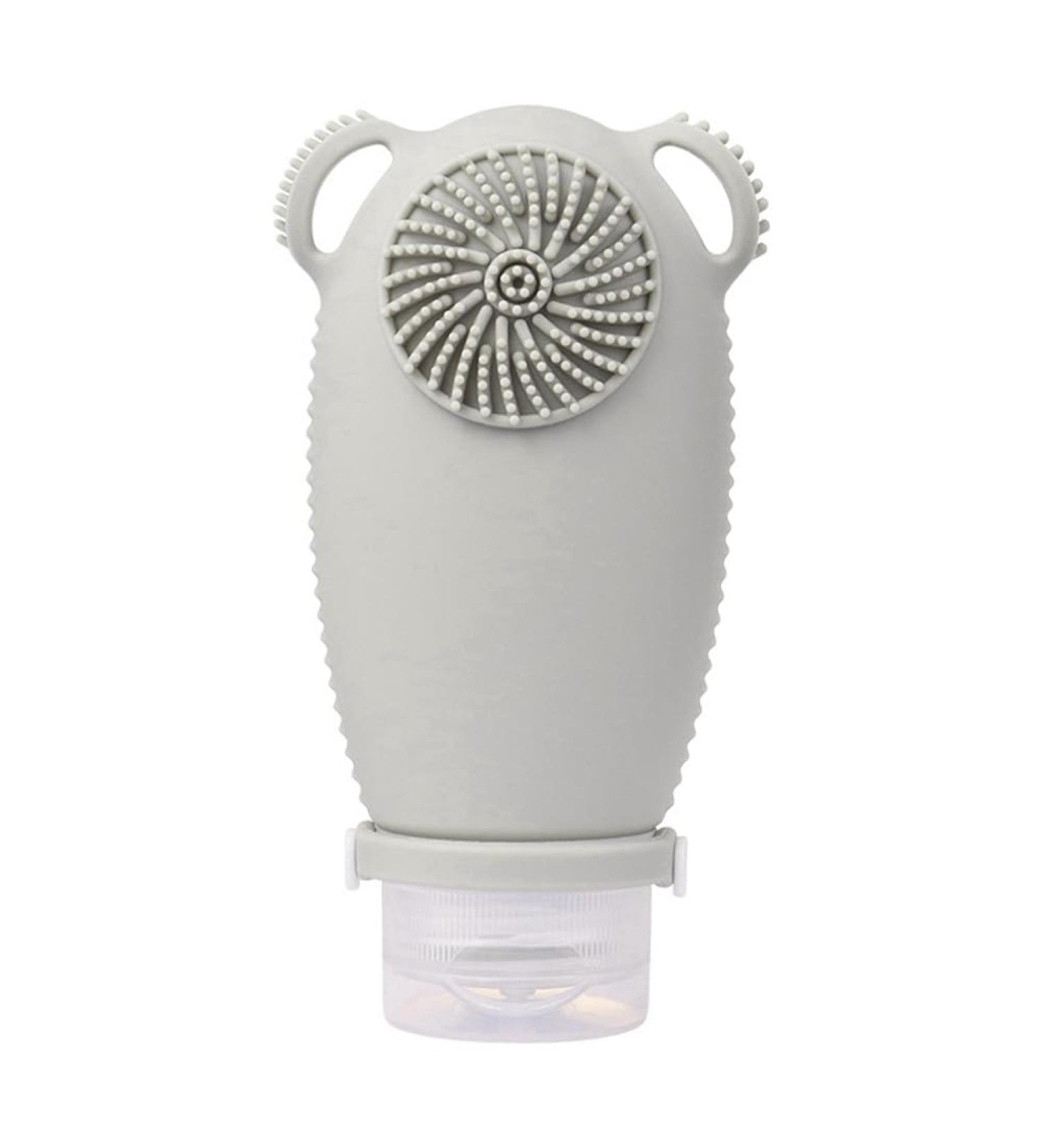 sunree Silicone Empty Container with Cleansing Brush for Shampoo and Lotion C gray - Buy Online on SooperMarket.com