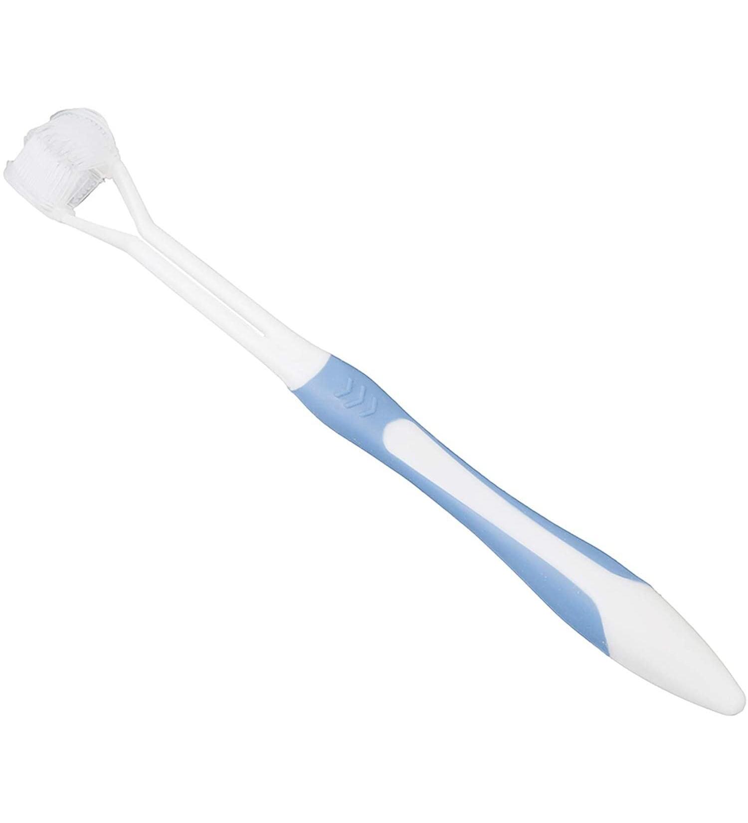 Adult Soft Bristle 3-Sided Toothbrush - Blue | Manual Toothbrush for Effective Cleaning - Buy Online on SooperMarket.com