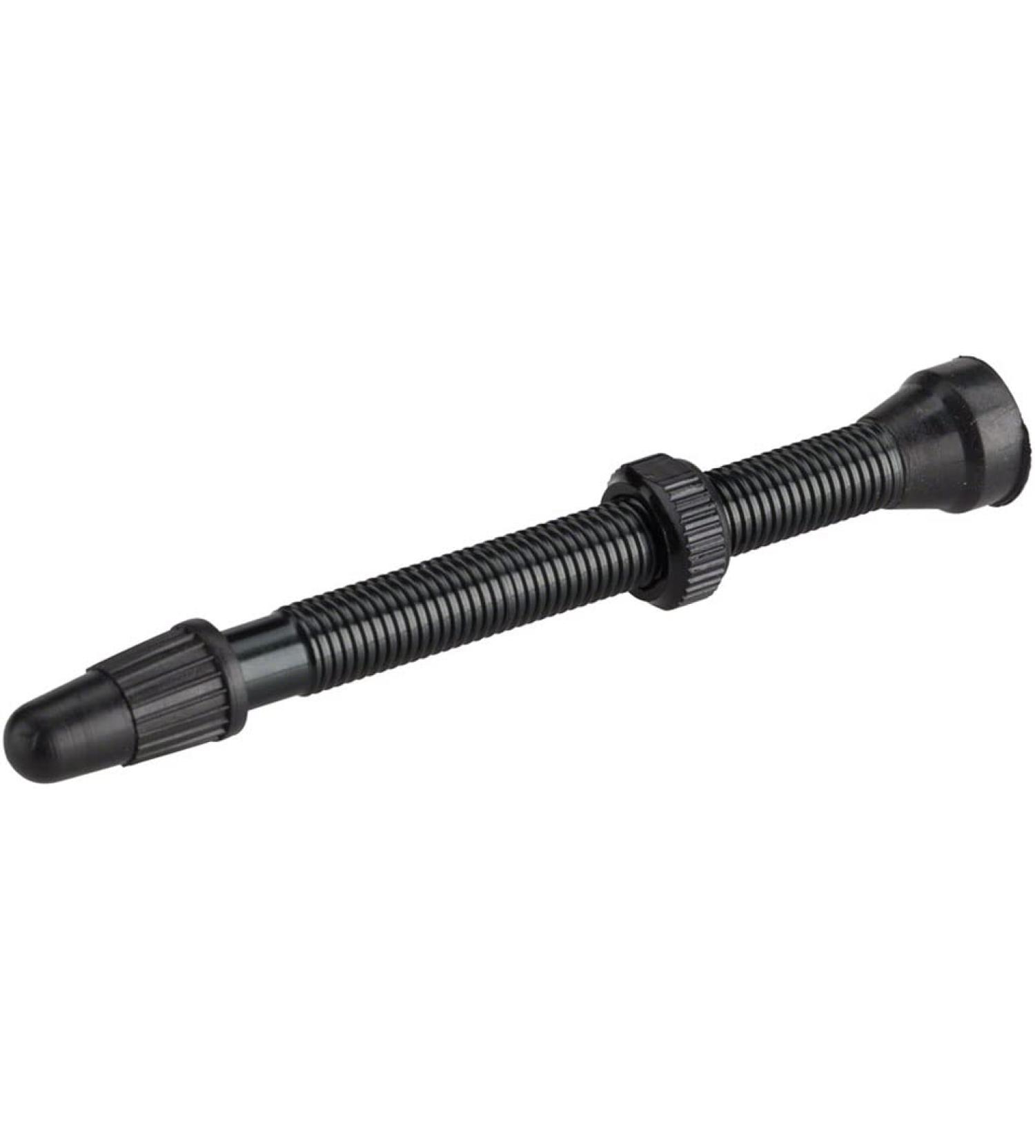 WHISKY - No.9 Aluminum Alloy Tubeless Presta Valve Stem, Pair, 65 Millimeter, Black