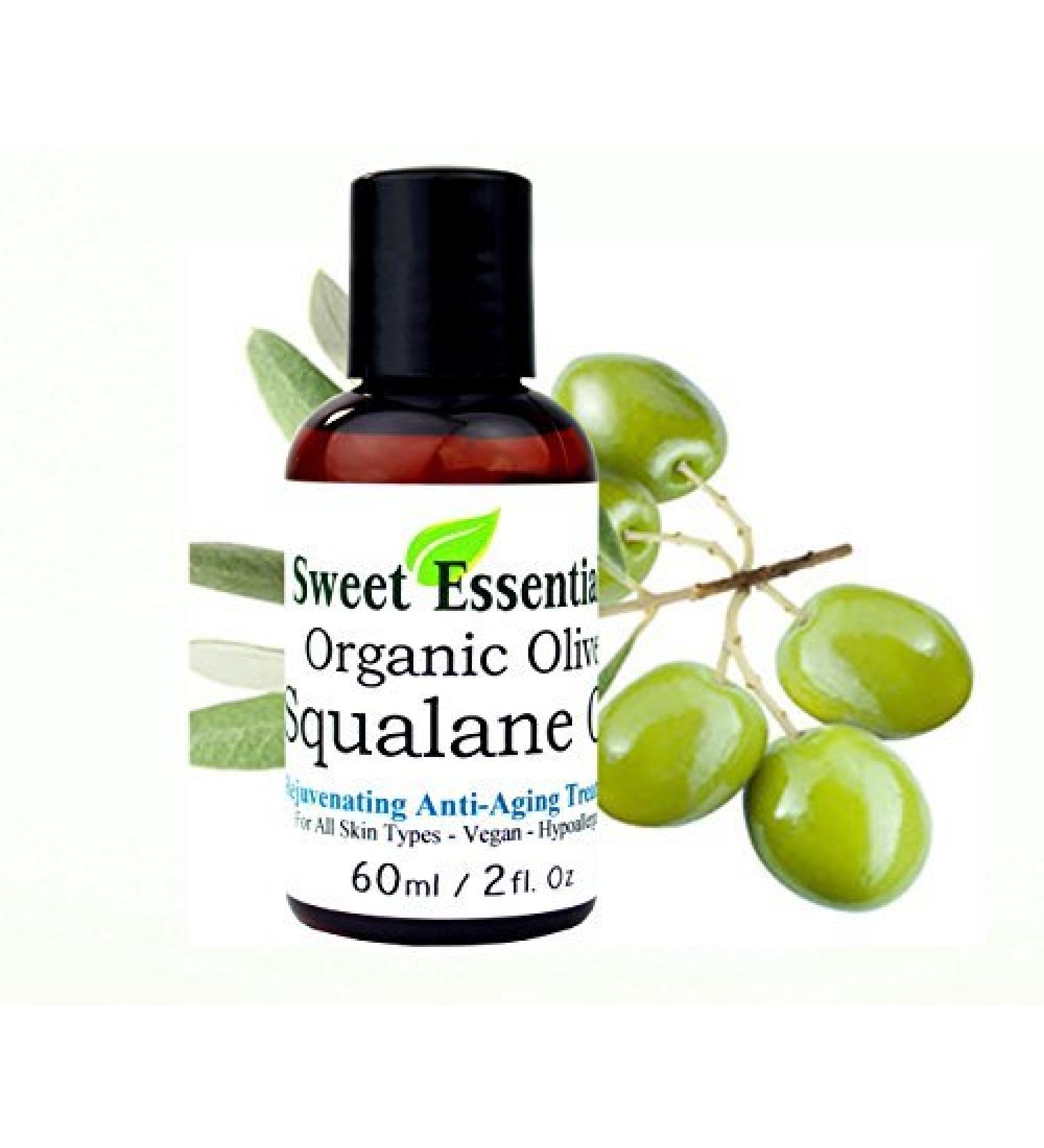 100% Pure Organic Squalane Oil - 2oz - Imported From Italy - Olive Derived - Vegan Anti Aging - Skin Regenerating - Non Greasy - Doesnt Feel Like The Traditional Oil
