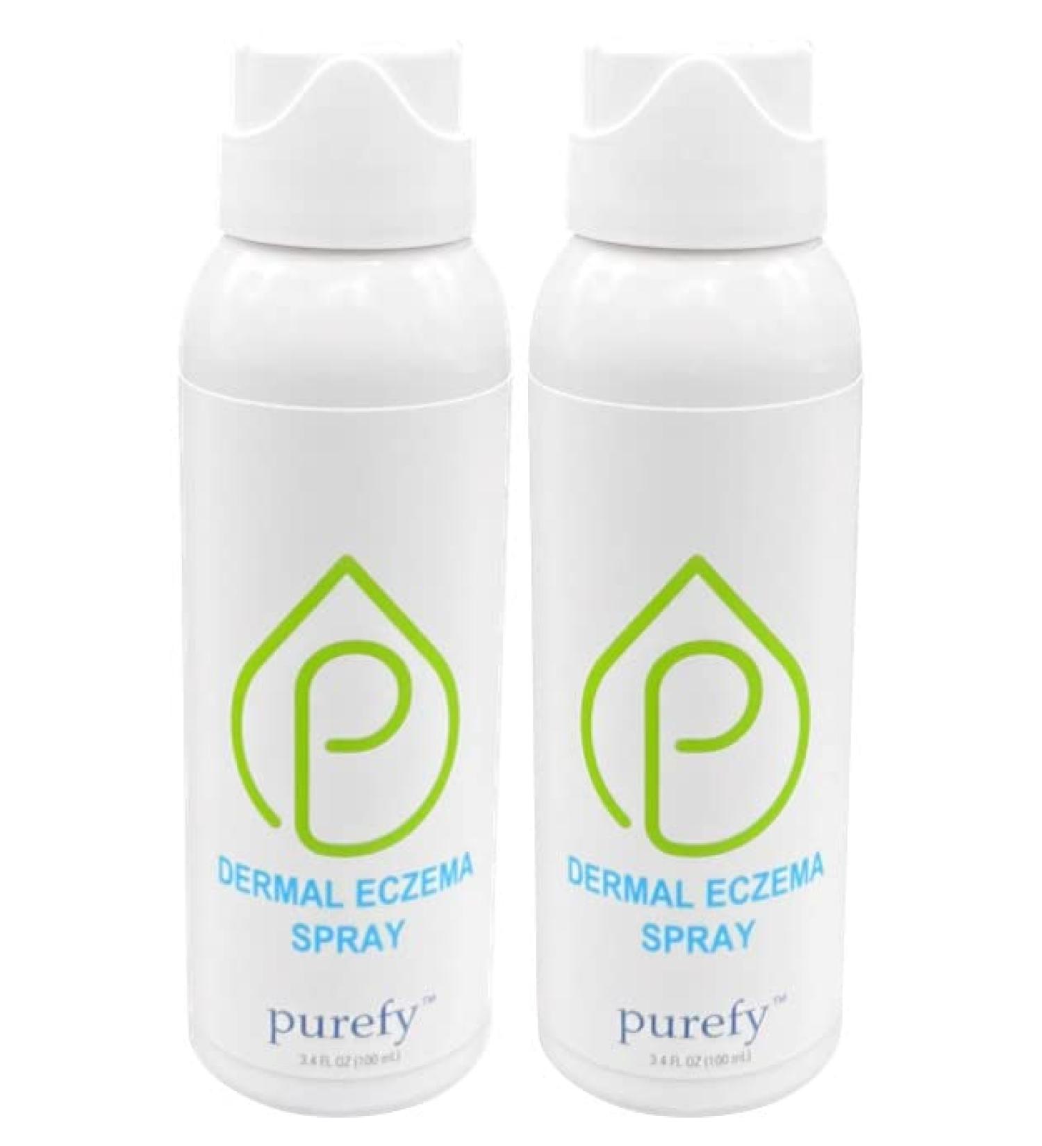 PUREFY Dermal Eczema Airesol Spray 3.4oz 2pk - Natural Healing with Purefypro Cleansing Technology | Safe for Kids | Dermatologist Recommended - Buy Online on SooperMarket.com