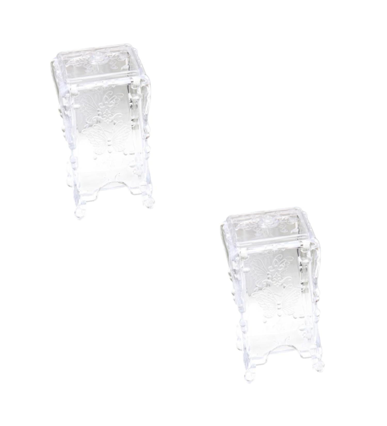 Beaupretty 2pcs Makeup Cotton Holders | Cosmetic Organizer & Nail Remover Storage Case - Perfect for Beauty Enthusiasts - Buy Online on SooperMarket.com
