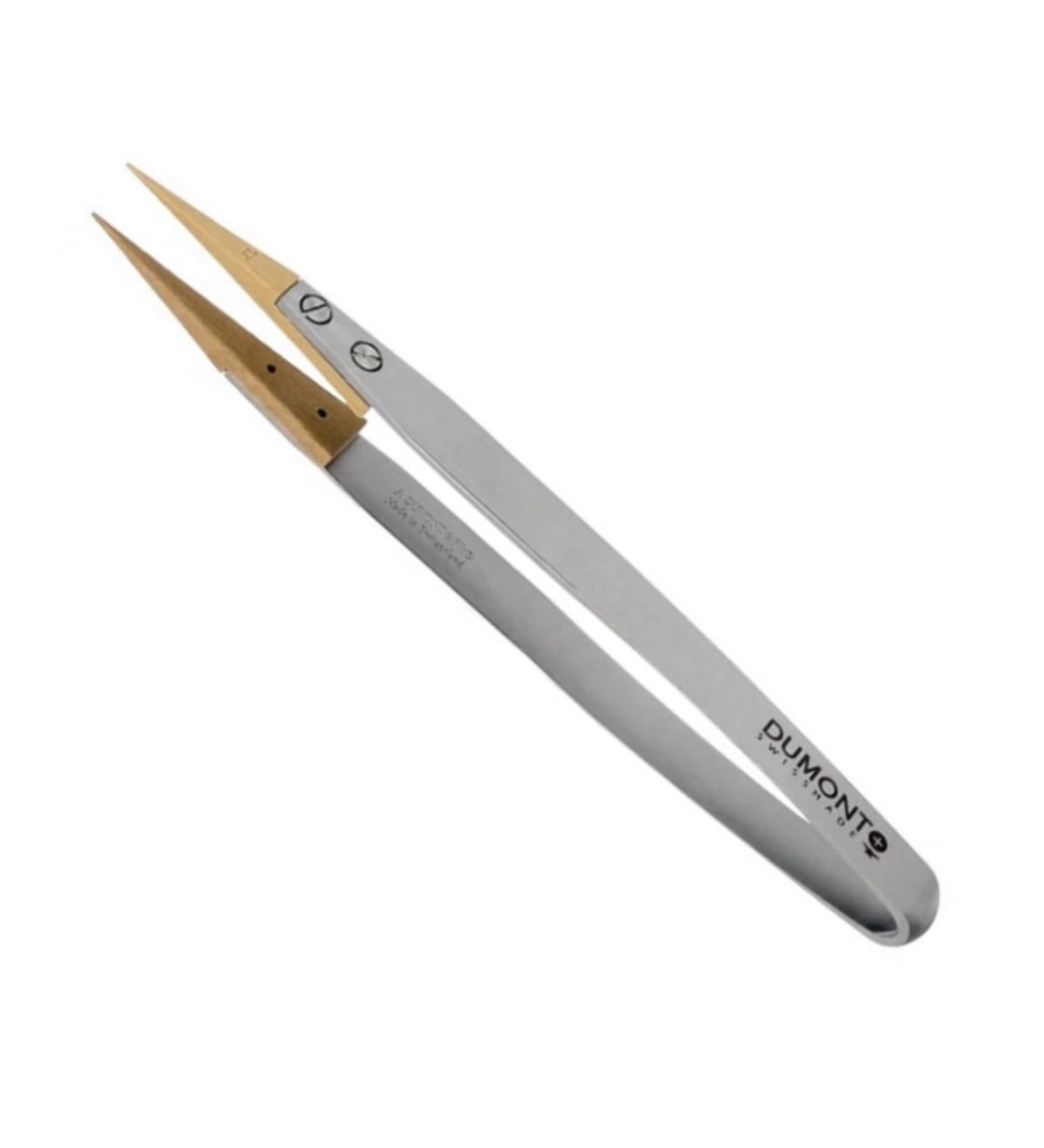 BUZZUFY Dumont Dumoxel tweezer 159 with wooden tips for scratch-sensitive components 110 mm for watchmakers - Buy Online on SooperMarket.com